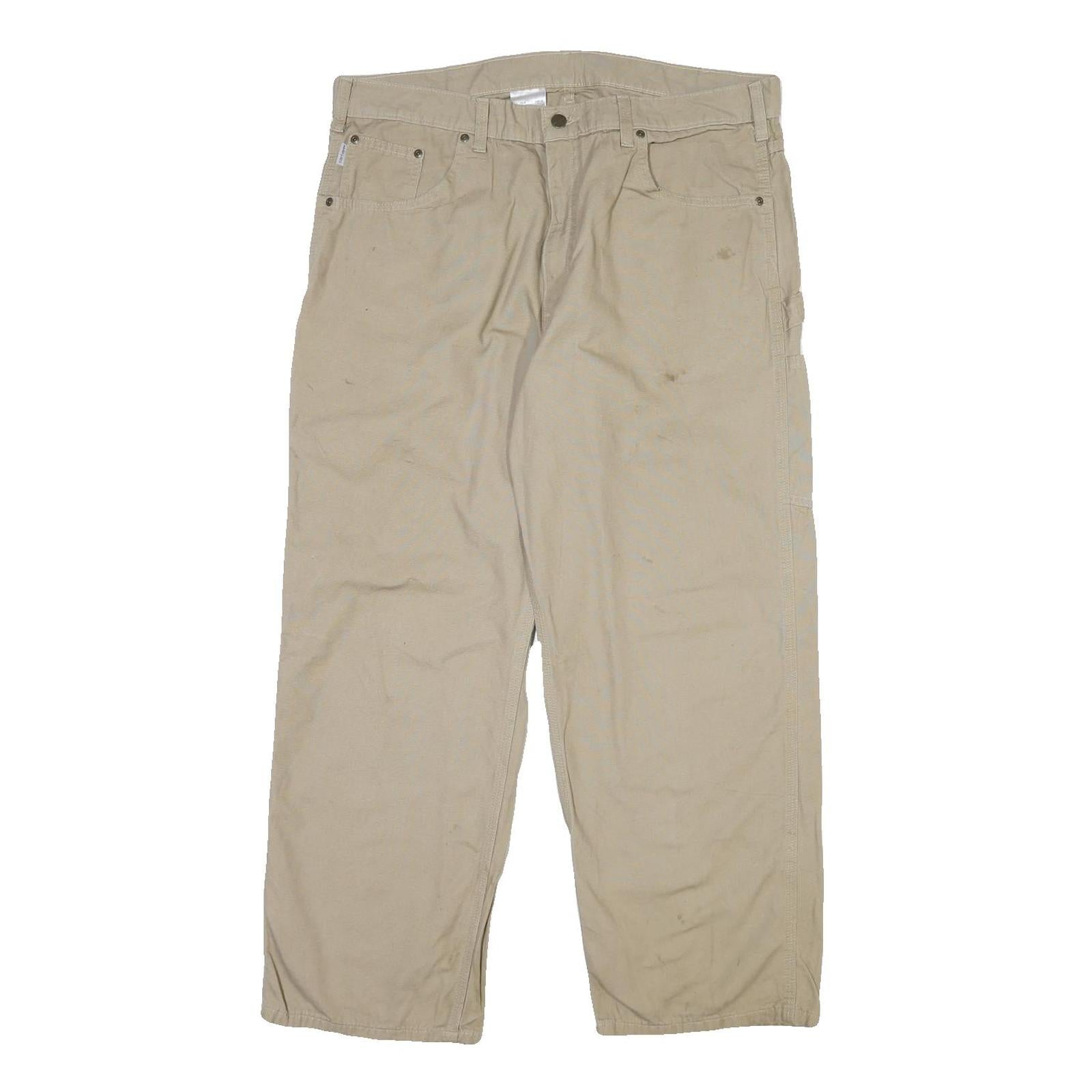 Buy CARHARTT Mens Cotton Blend Beige Regular Fit Button Closure Trousers W40 L30 Refurbished - $49.39 CARHARTT Mens Cotton Blend Beige Regular Fit Button Closure Trousers W40 L30 Refurbished - N/A refurbished available on Cerqular