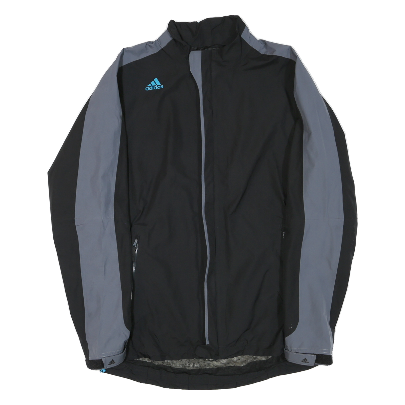 ADIDAS Mens Black & Grey Track Jacket M Polyester Blend Zip Sportswear Casual Refurbished - N/A refurbished available on Cerqular