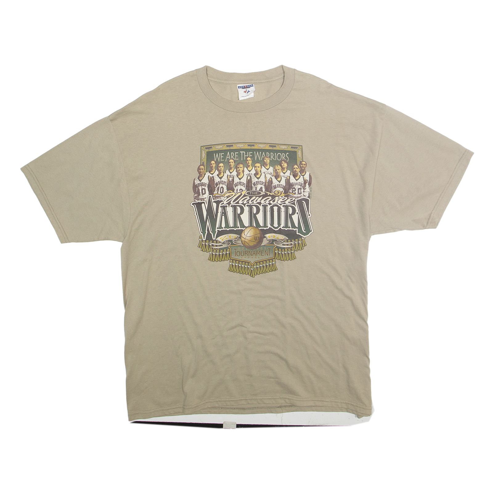 Buy JERZEES Mens Beige Waupaca Warriors Graphic T-Shirt 2XL Short Sleeve Crew Neck Refurbished - $51.99 JERZEES Mens Beige Waupaca Warriors Graphic T-Shirt 2XL Short Sleeve Crew Neck Refurbished - N/A refurbished available on Cerqular