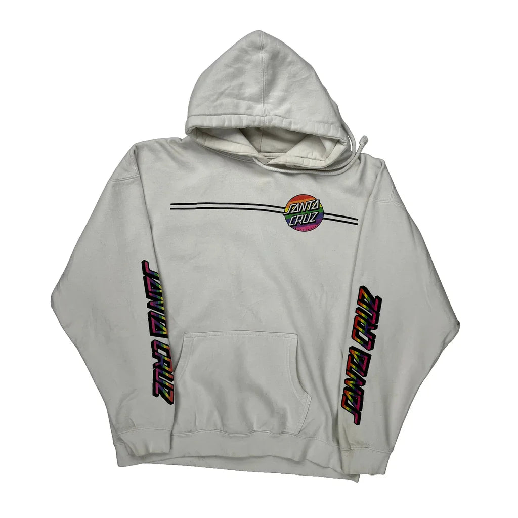 Santa Cruz Hoodie - XL Multicoloured Cotton Refurbished - Thrifted (note: this is a term often used to describe second- refurbished available on Cerqular