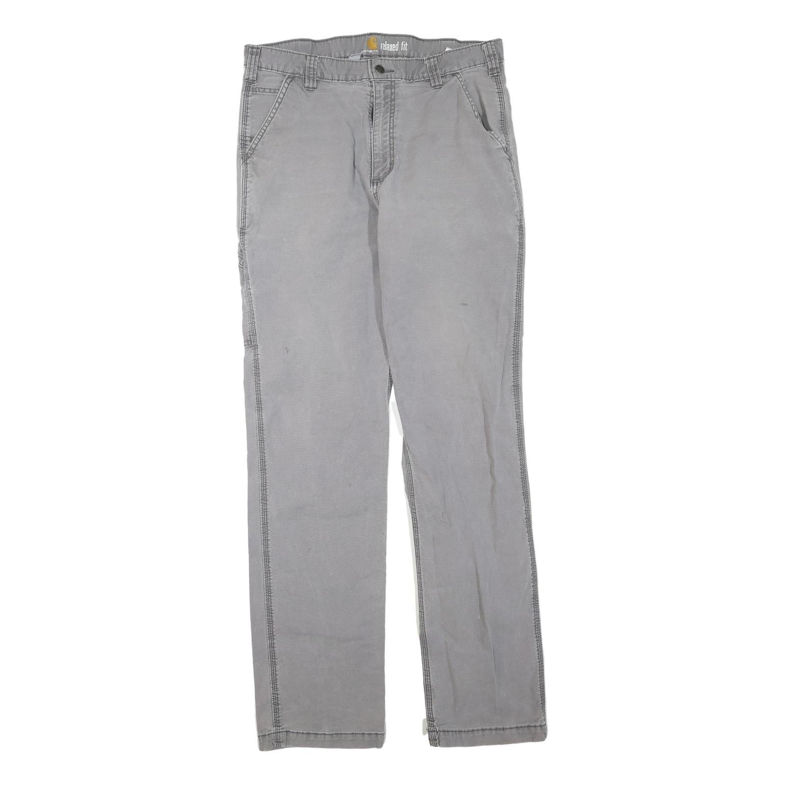CARHARTT Womens Jeans Grey Regular Straight Denim W36 L36 Workwear Utility Zip Refurbished - N/A refurbished available on Cerqular