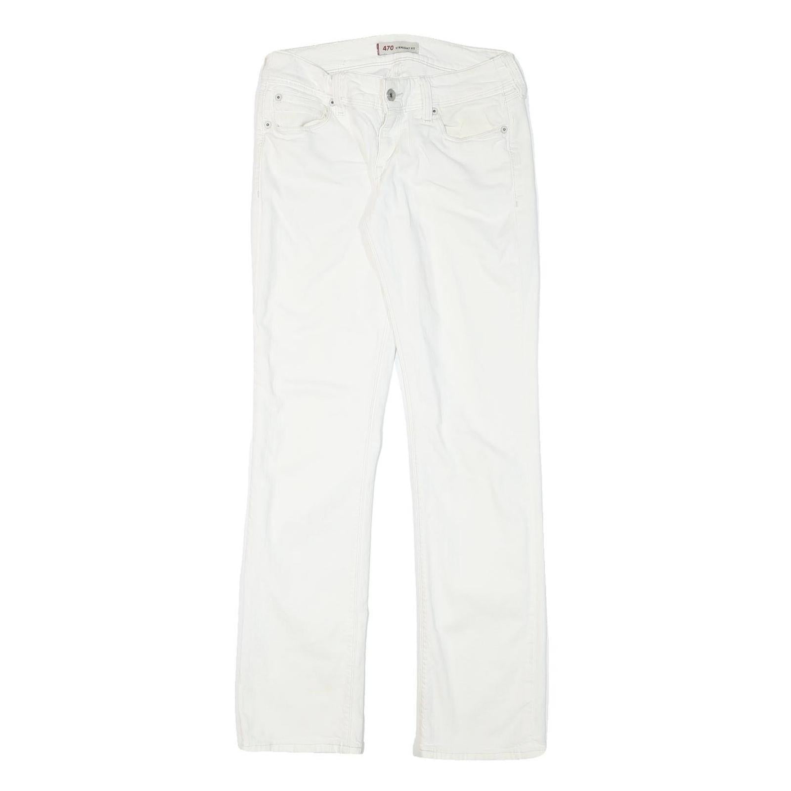 LEVI'S Womens White Regular Straight Denim Jeans W28 L31 Classic Cotton Blend Refurbished - N/A refurbished available on Cerqular