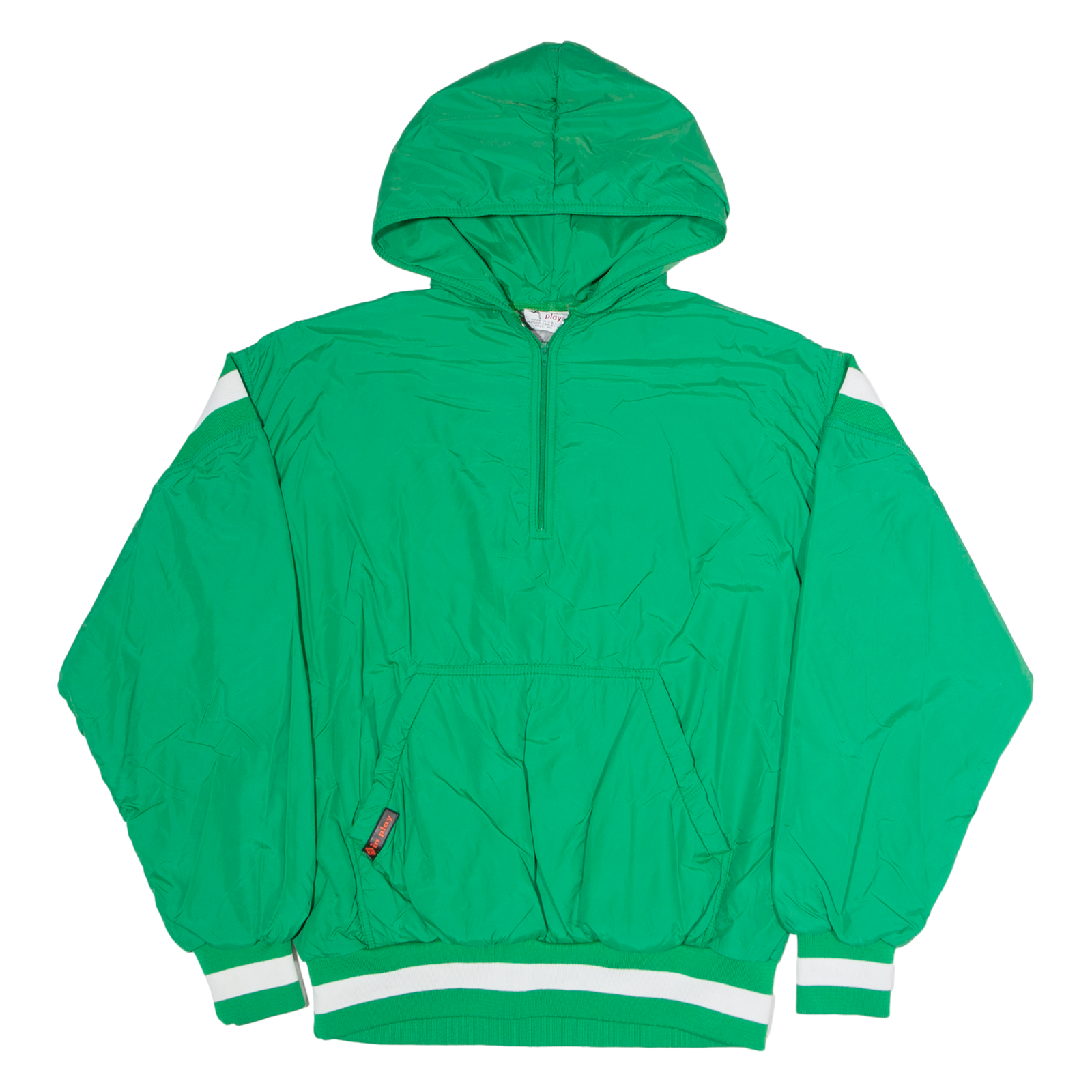 IN PLAY Mens Track Jacket Green Nylon Hooded M Refurbished - N/A refurbished available on Cerqular