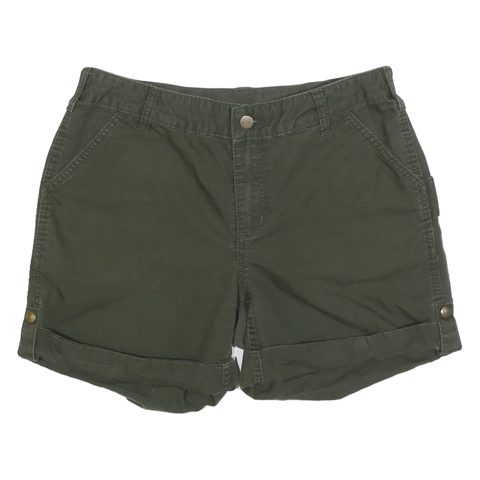 CARHARTT Womens Shorts Green Casual M W32 Cotton Blend Comfortable Fit Refurbished - N/A refurbished available on Cerqular