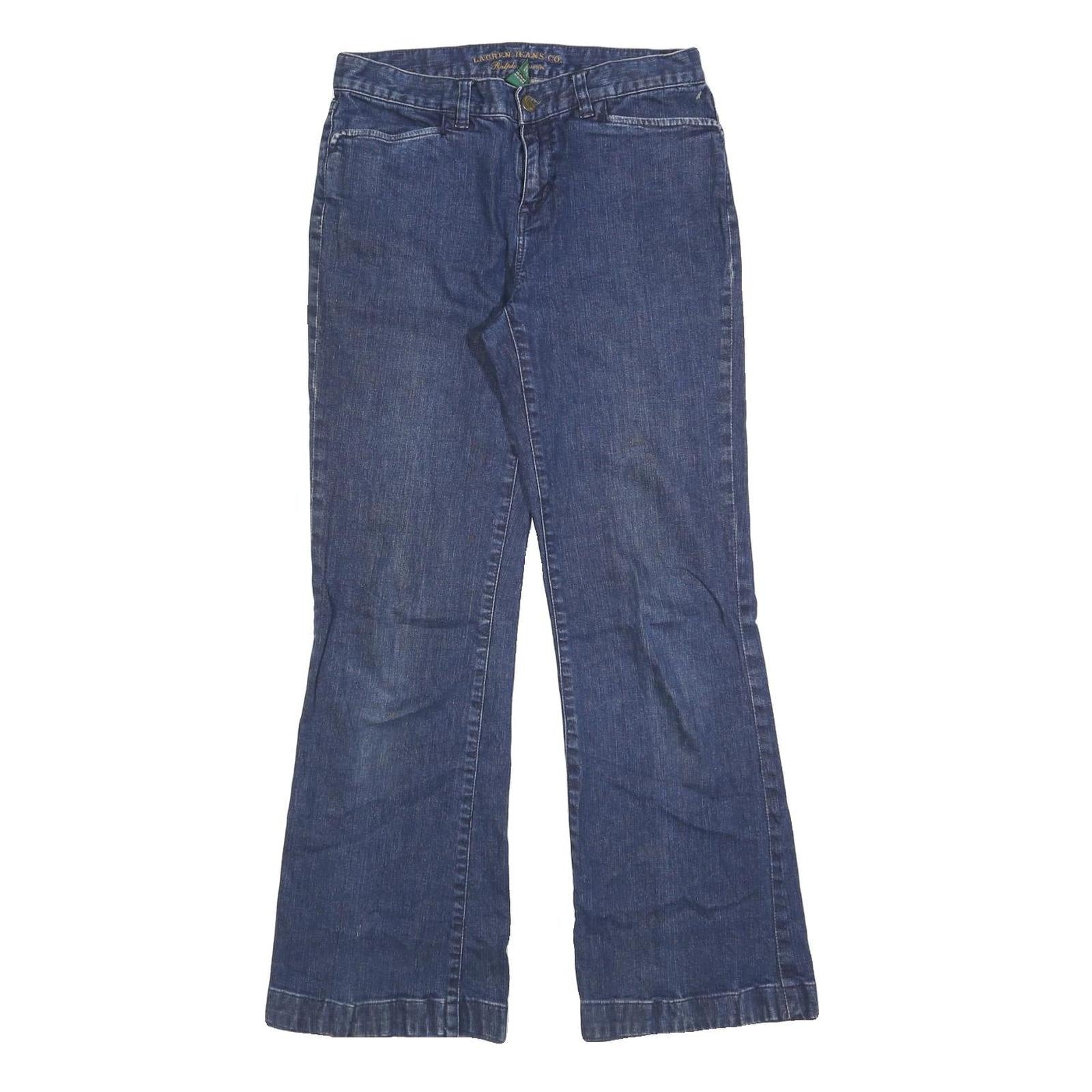 LAUREN RALPH LAUREN Womens Jeans Blue Regular Bootcut Denim W28 L28 Classic Zip Refurbished - N/A refurbished available on Cerqular