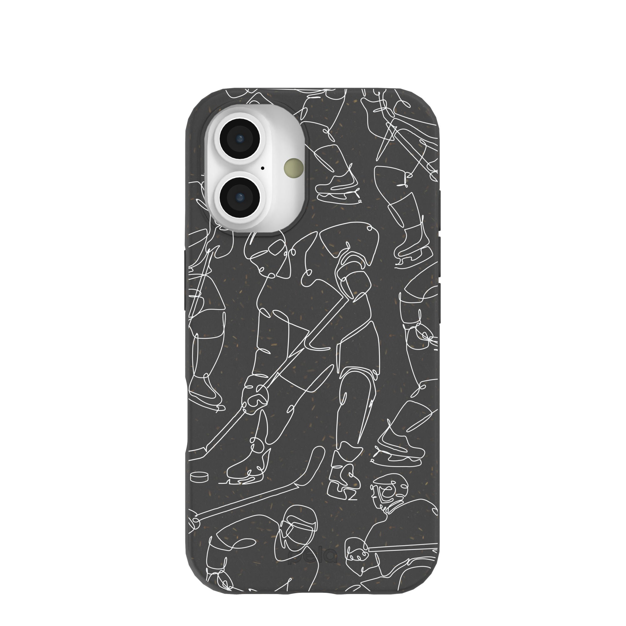 Black Play Sketch iPhone 16 Case Refurbished - Pela Case refurbished available on Cerqular