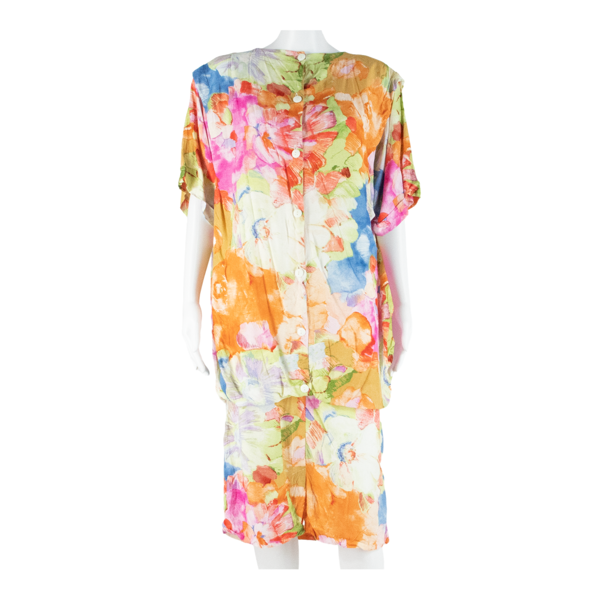 Buy Womens Shift Dress Orange Viscose Floral Short Sleeve Knee Length XL Refurbished - $27.29 Womens Shift Dress Orange Viscose Floral Short Sleeve Knee Length XL Refurbished - N/A refurbished available on Cerqular