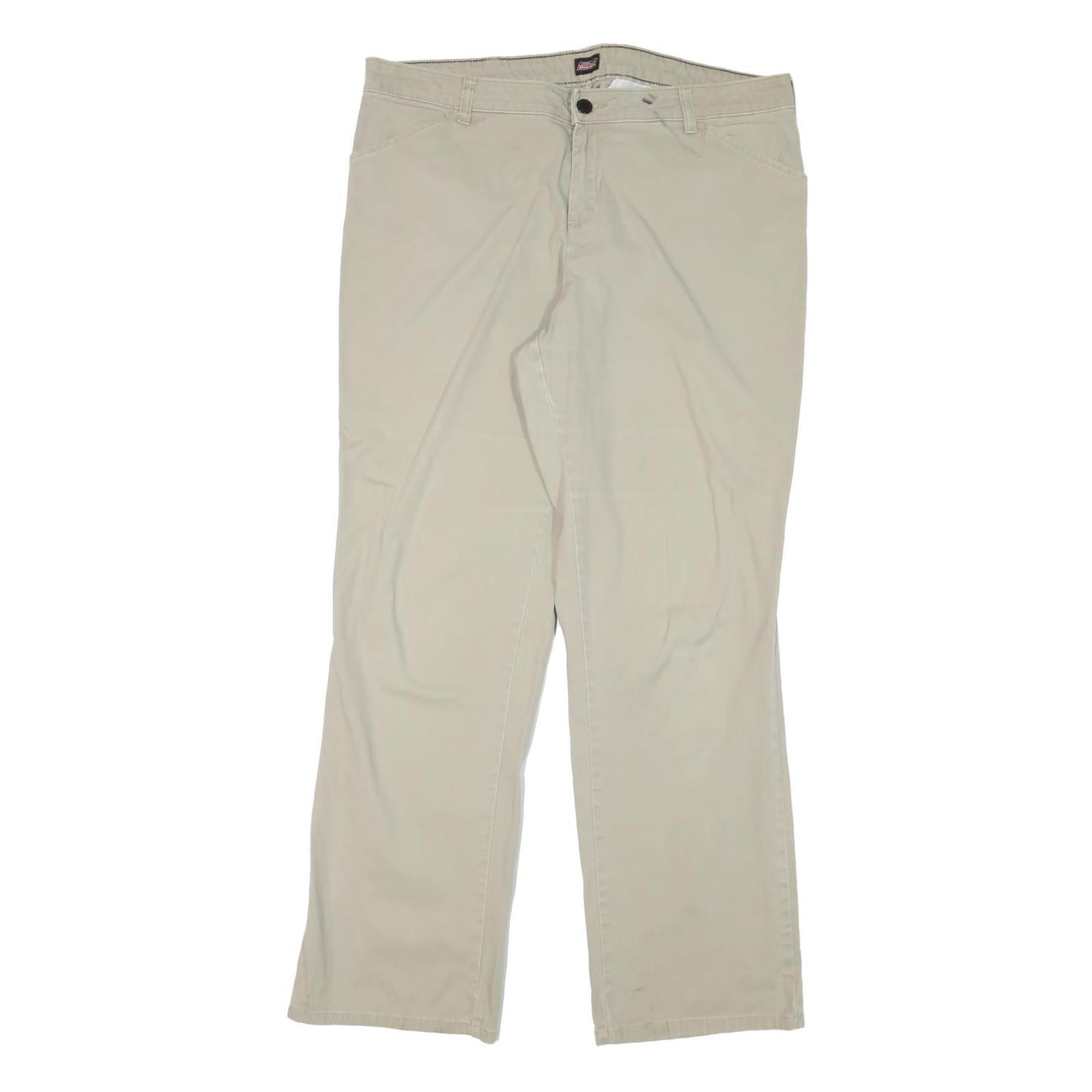 DICKIES Mens Cotton Blend Beige Regular Straight Trousers W34 L30 Workwear Refurbished - N/A refurbished available on Cerqular