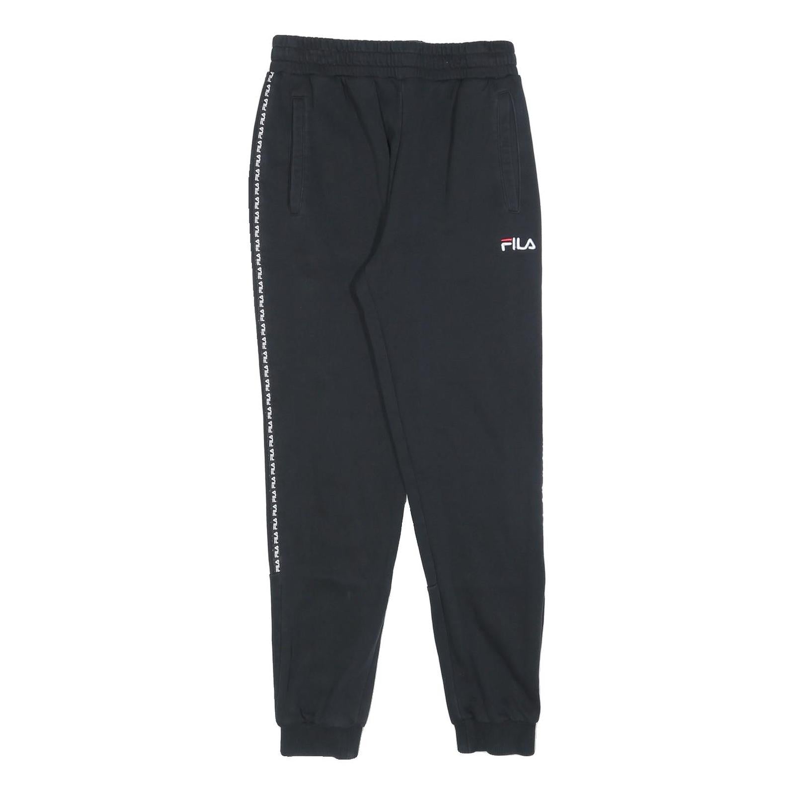 Buy FILA Mens Joggers Black & White Slim Tapered S W26 L27 Logo Tape Detail Refurbished - $31.19 FILA Mens Joggers Black & White Slim Tapered S W26 L27 Logo Tape Detail Refurbished - N/A refurbished available on Cerqular