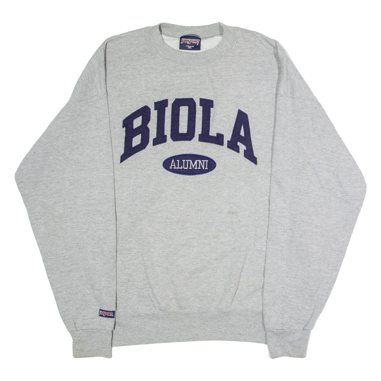 JANSPORT Biola Alumni Mens Sweatshirt Grey Crew Neck XL Refurbished - N/A refurbished available on Cerqular