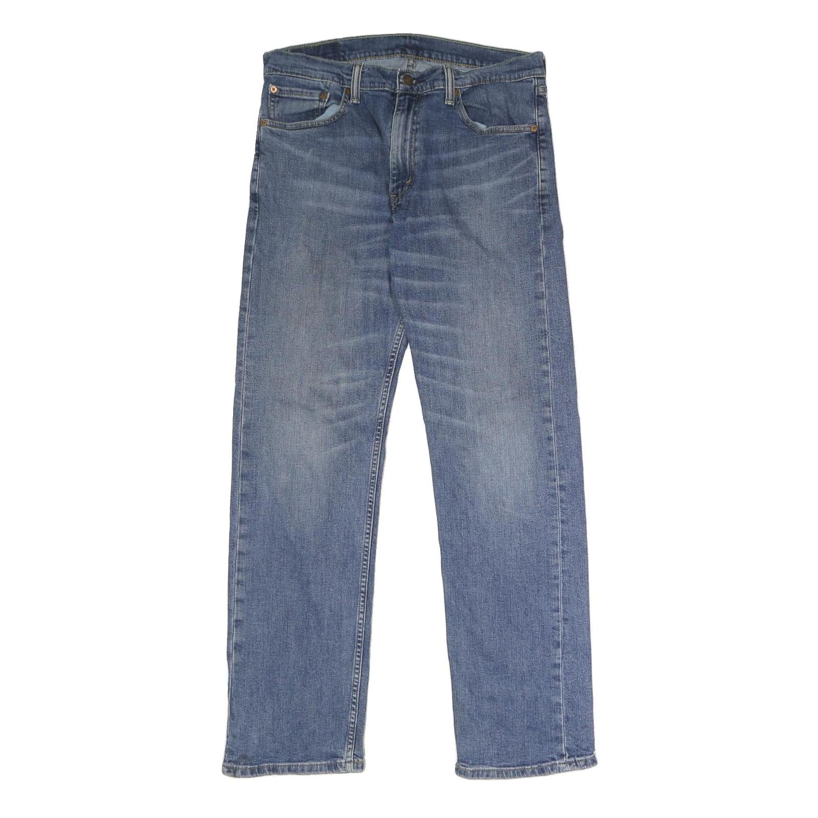 LEVI'S 505 Mens Regular Blue Denim Medium W33 L32 Zip Jeans Classic Straight Fit Refurbished - N/A refurbished available on Cerqular