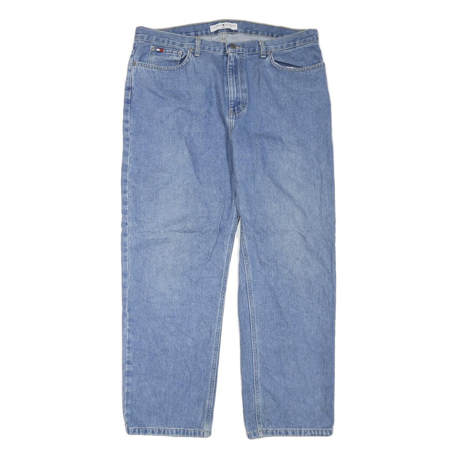 TOMMY HILFIGER Womens Jeans Blue Regular Straight Denim Medium W36 L29 Classic Refurbished - N/A refurbished available on Cerqular