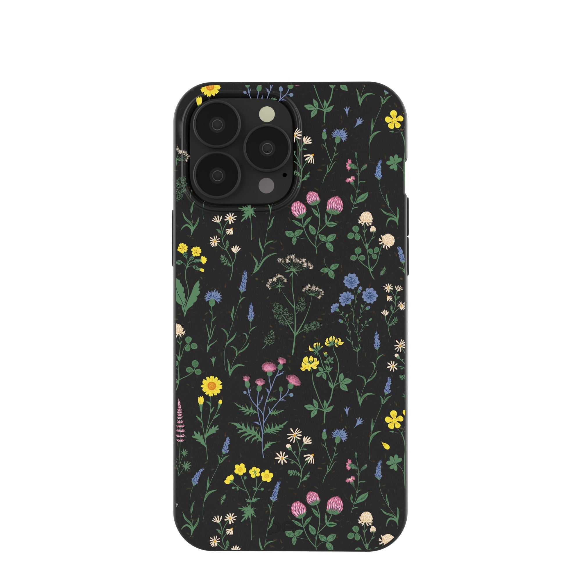 Black Shadow Blooms iPhone 13 Pro Max Case Refurbished - Pela Case refurbished available on Cerqular
