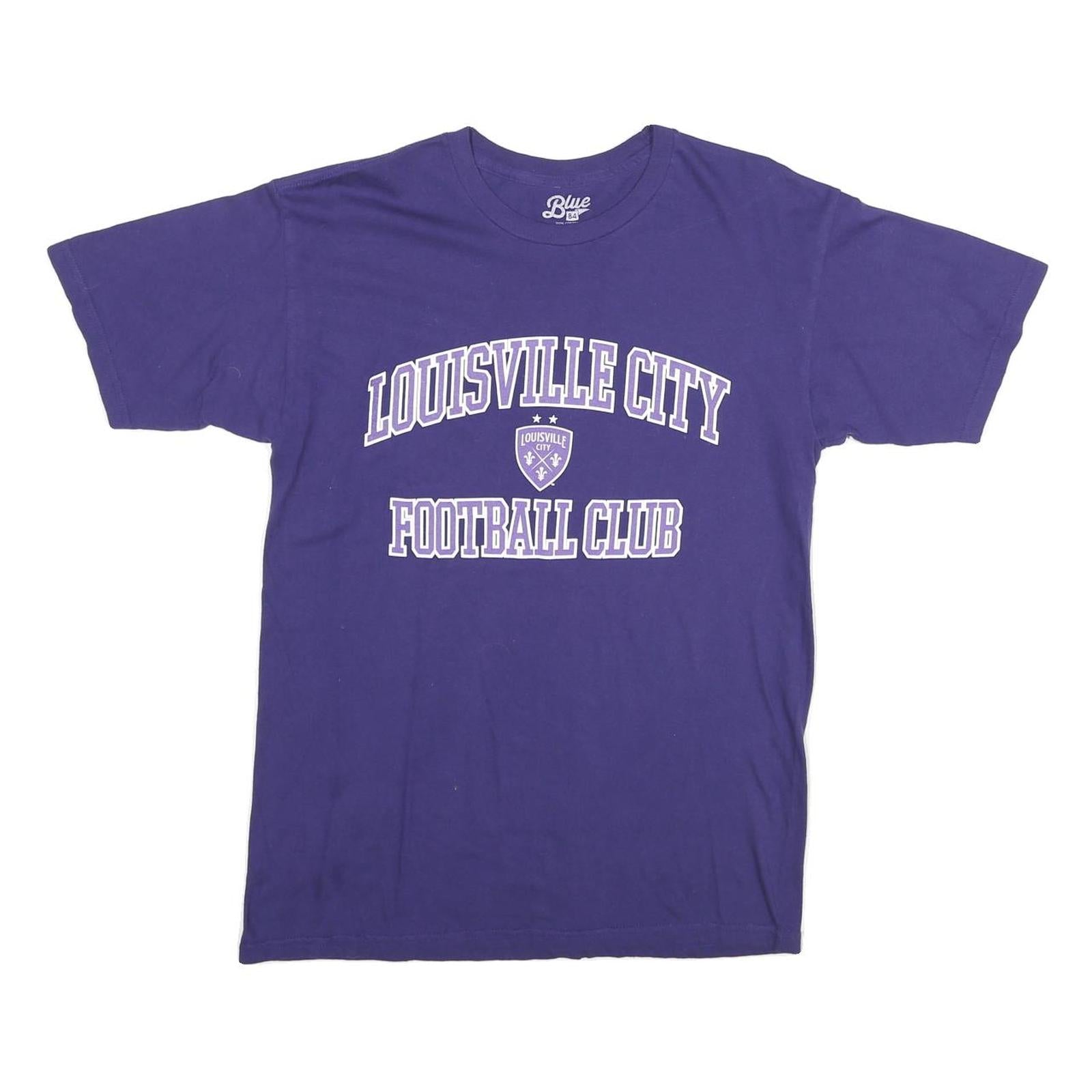 BLUE 84 Mens Purple & White Louisville City Football Club Graphic T-Shirt M Refurbished - N/A refurbished available on Cerqular