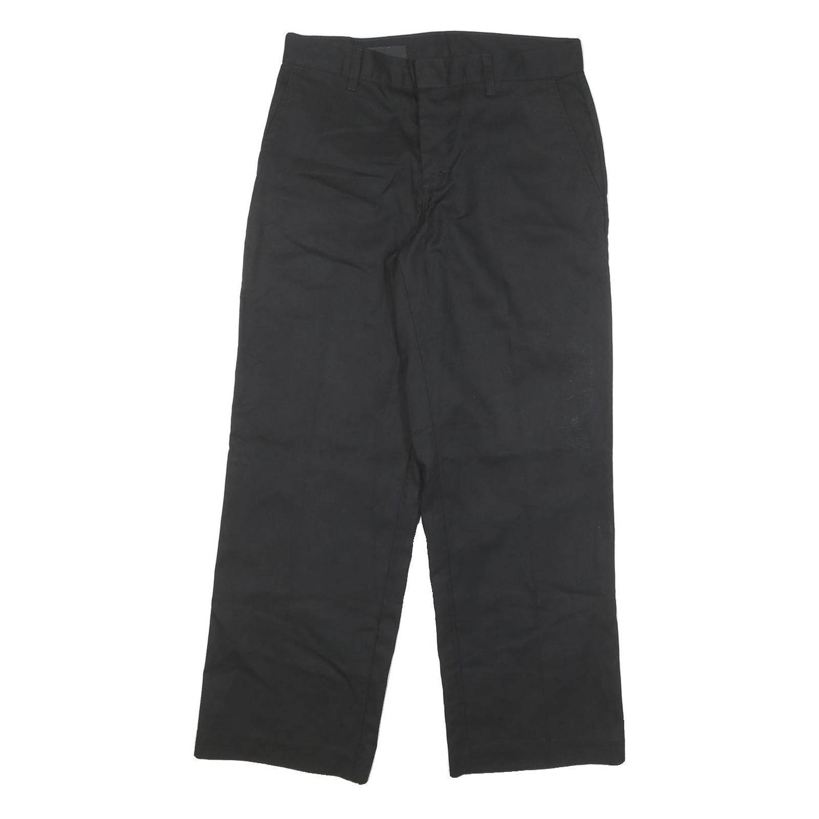 DICKIES Womens Black Regular Fit Straight Leg Cotton Blend Trousers W28 L27 Refurbished - N/A refurbished available on Cerqular