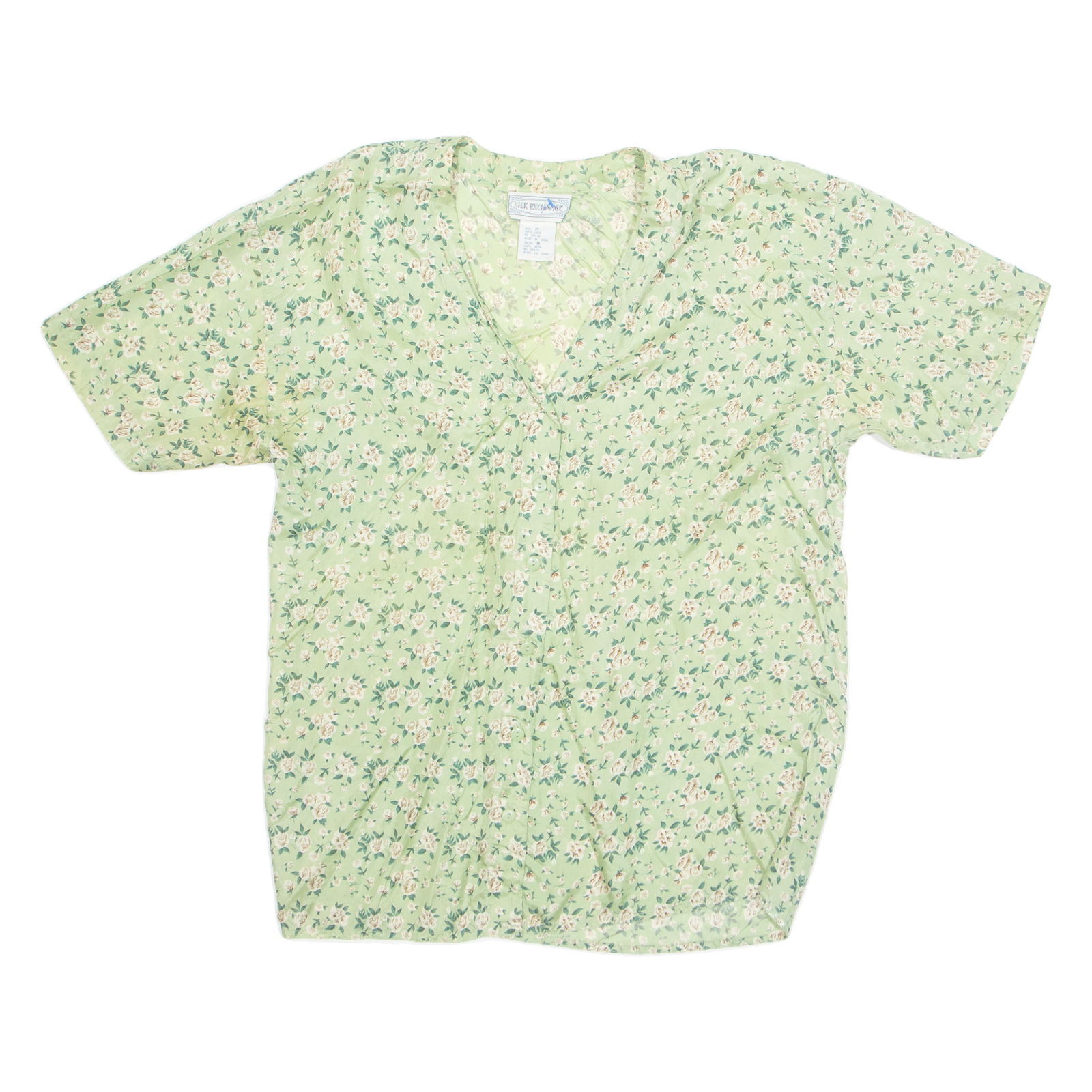 Buy SILK TOUCH Womens Printed Top Green V-Neck Silk Floral M Refurbished - $16.89 SILK TOUCH Womens Printed Top Green V-Neck Silk Floral M Refurbished - N/A refurbished available on Cerqular