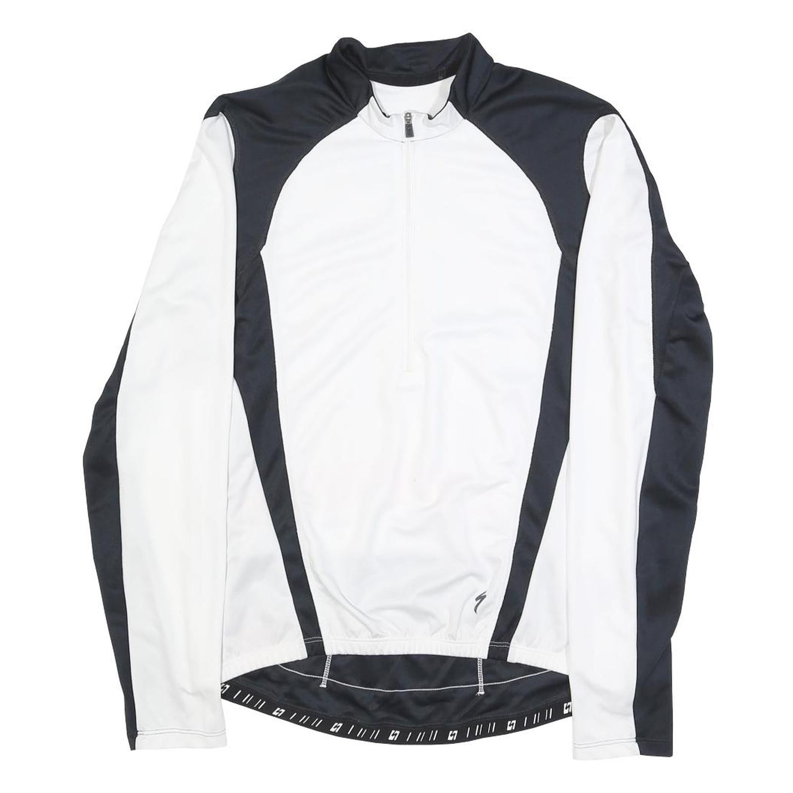 SPECIALIZED Mens Black & White Cycling Jersey L Long Sleeve 1/4 Zip Athletic Refurbished - N/A refurbished available on Cerqular
