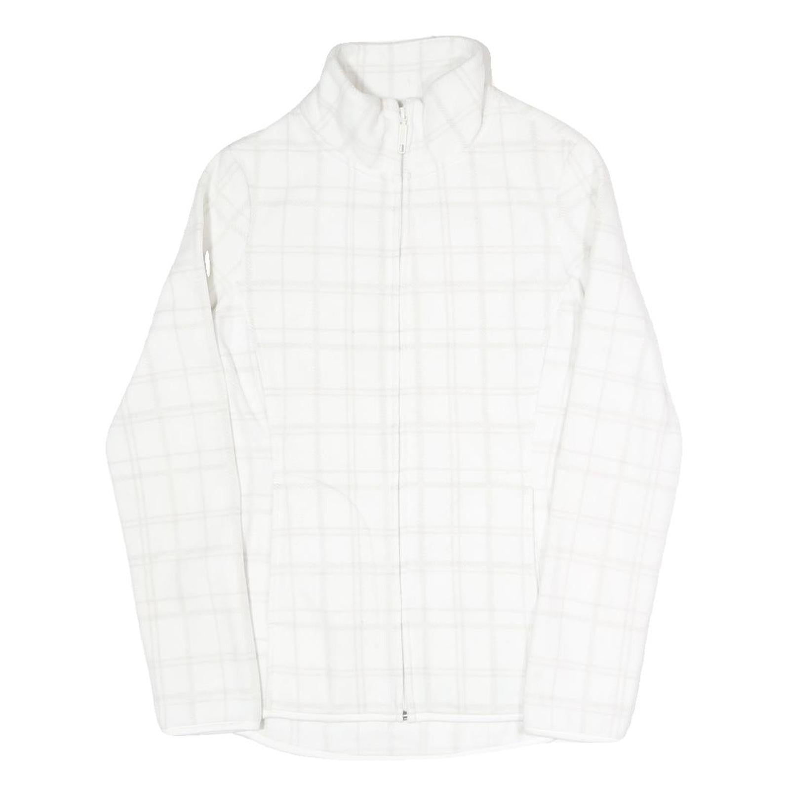 Buy Womens White Check Polyester Blend Jacket XS Zip Front Casual Lightweight Refurbished - $32.49 Womens White Check Polyester Blend Jacket XS Zip Front Casual Lightweight Refurbished - N/A refurbished available on Cerqular