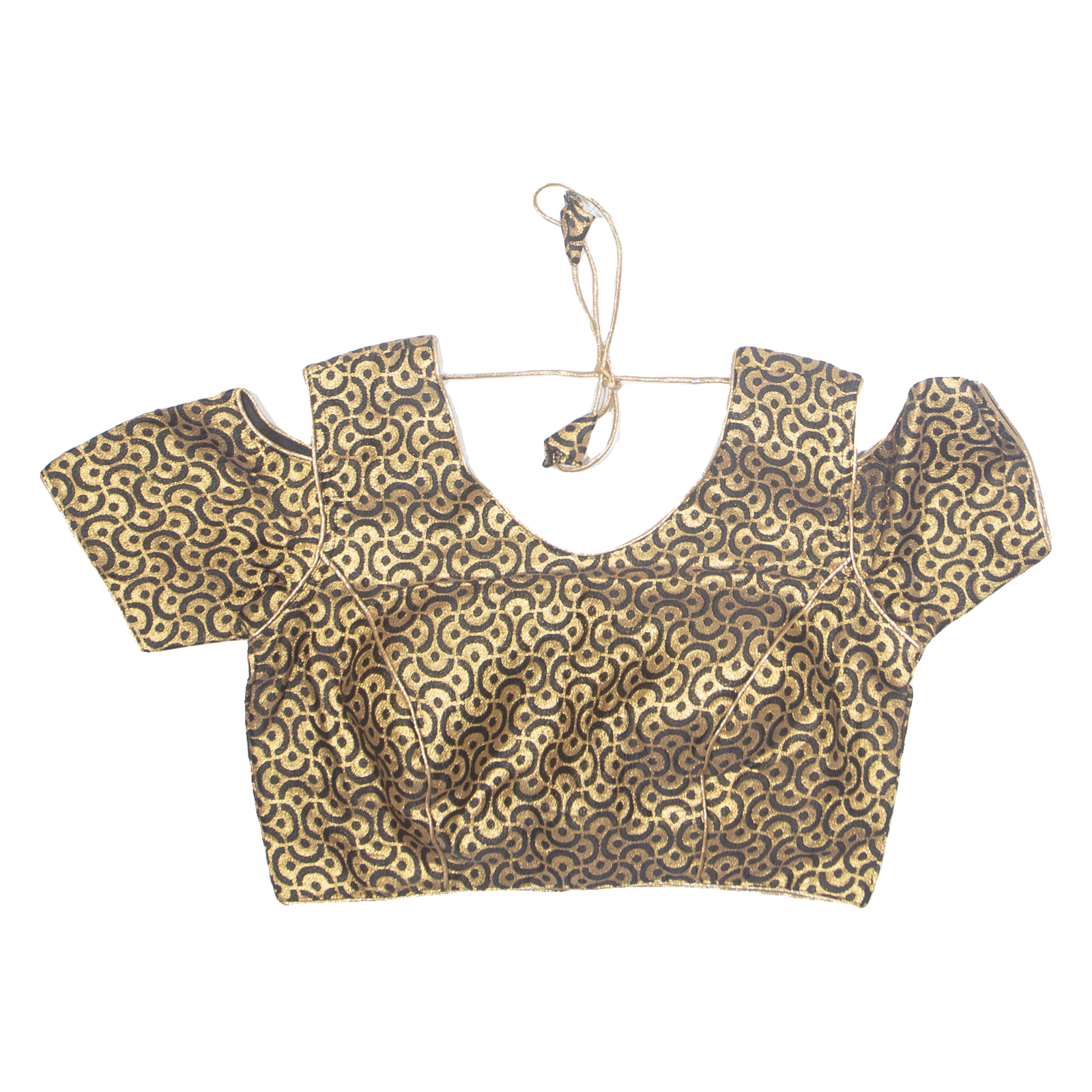 Womens Cropped Top Gold Crazy Pattern S Refurbished - N/A refurbished available on Cerqular