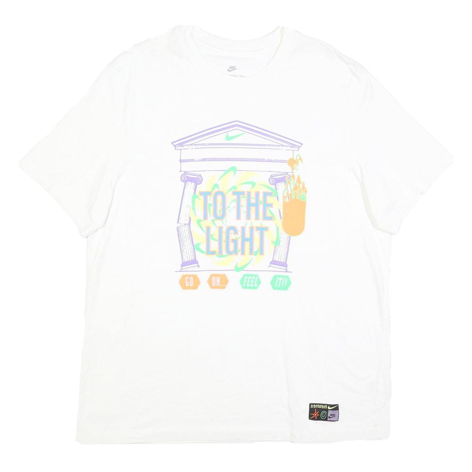 NIKE Mens White To The Light Graphic T-Shirt XL Short Sleeve Crew Neck Casual Refurbished - N/A refurbished available on Cerqular