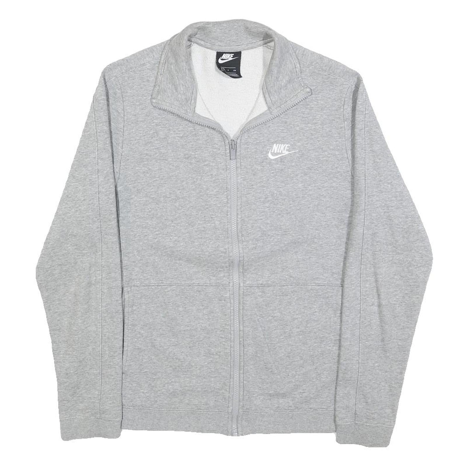 NIKE Mens Grey Jacket S Cotton Blend Plain Zip Casual Sportswear Refurbished - N/A refurbished available on Cerqular
