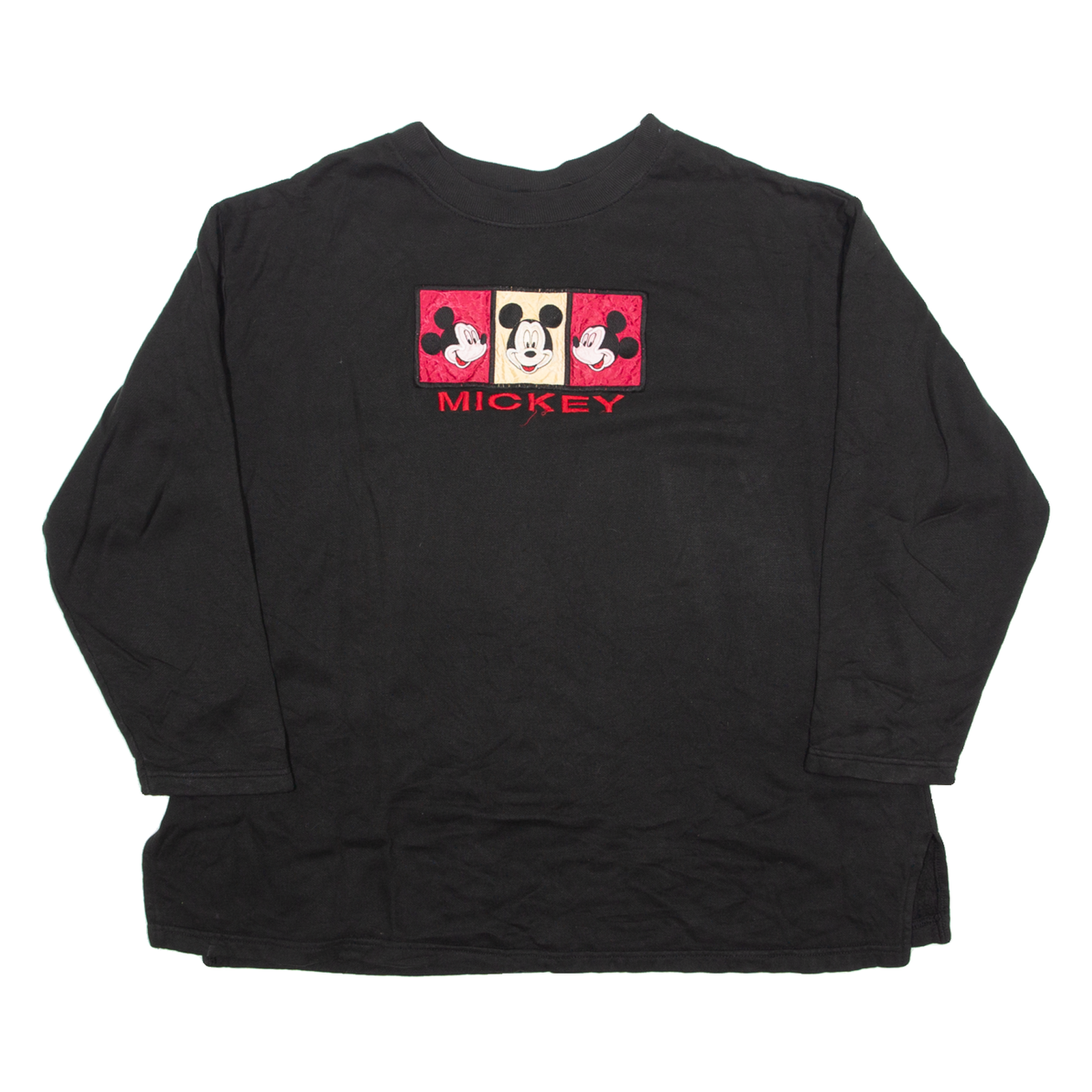 DISNEY Mickey Womens Sweatshirt Black Crew Neck XL Refurbished - N/A refurbished available on Cerqular