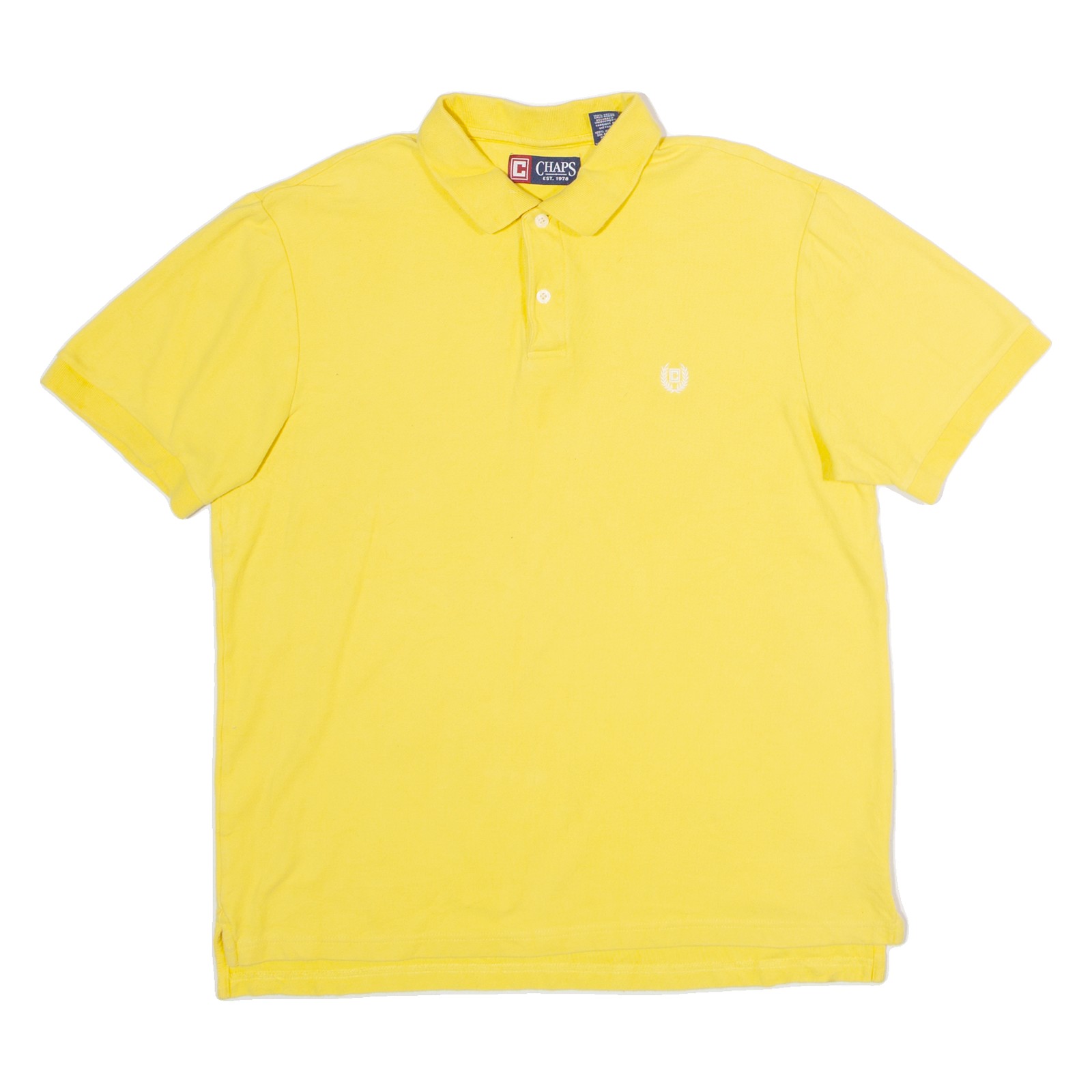 CHAPS Mens Polo Shirt Yellow L Refurbished - N/A refurbished available on Cerqular