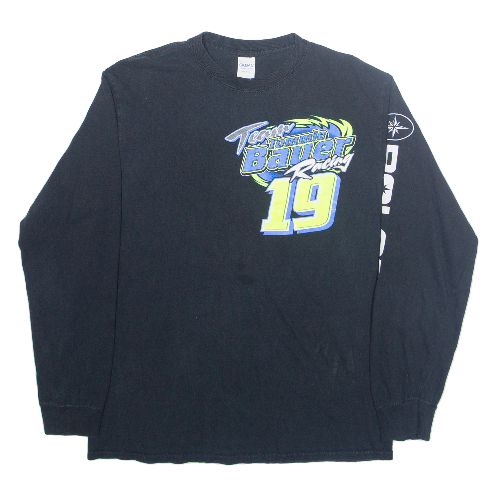 GILDAN Tommie Bauer Mens T-Shirt Black Long Sleeve USA M Refurbished - N/A refurbished available on Cerqular
