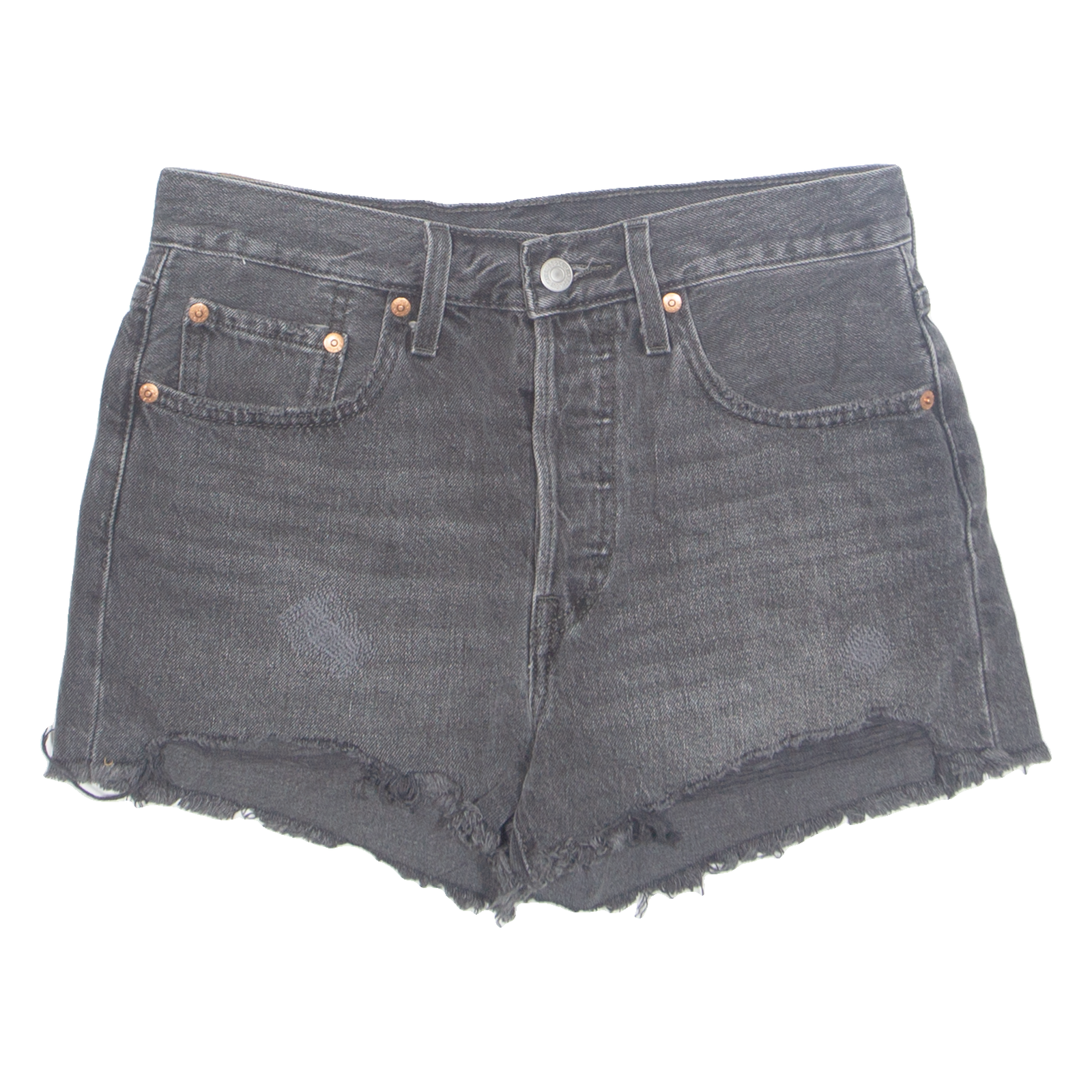 LEVI'S 502 Cut Off Womens Denim Shorts Grey M W29 Refurbished - N/A refurbished available on Cerqular