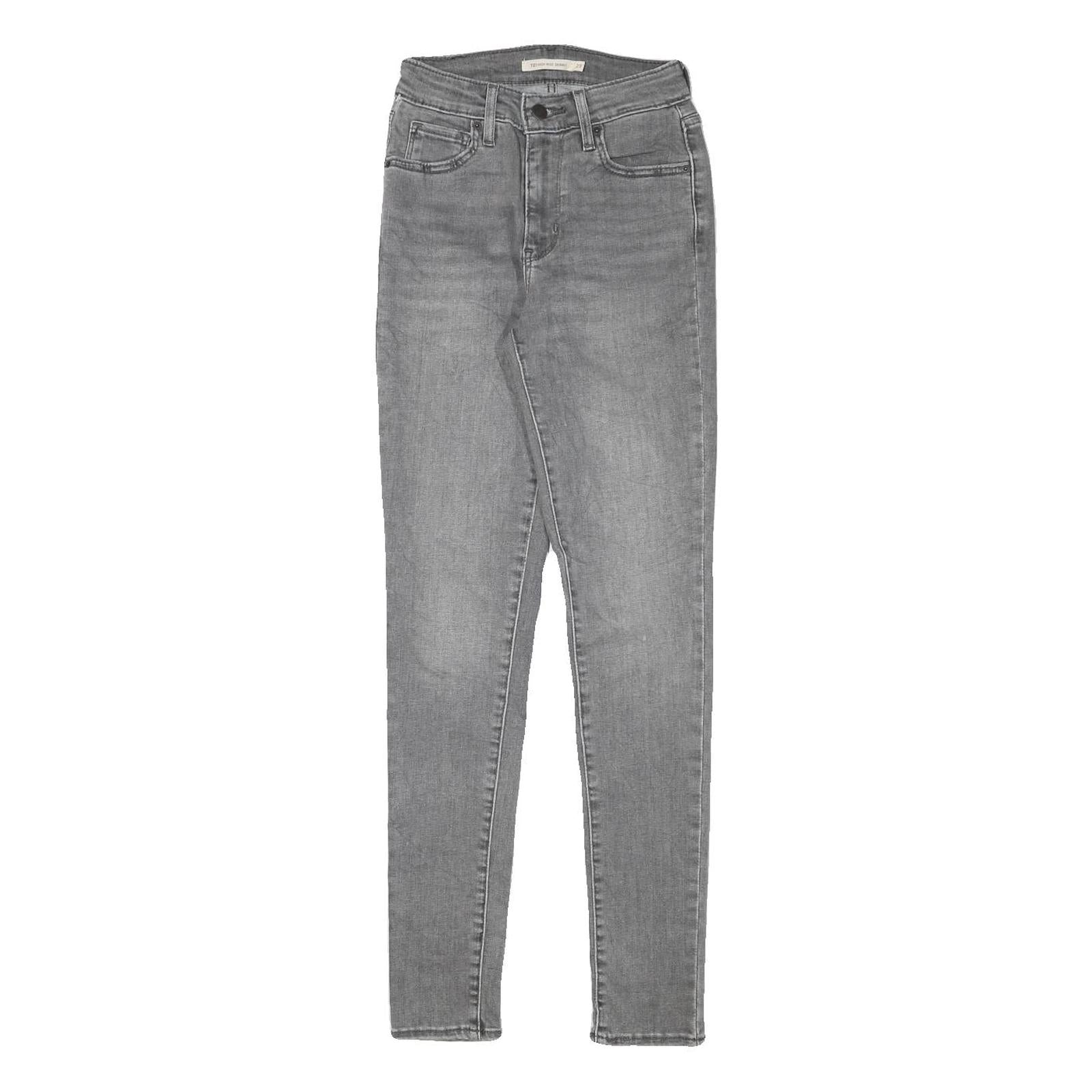 LEVI'S Womens Jeans Grey Slim Skinny Denim Light W22 L29 Stretch Cotton Blend Refurbished - N/A refurbished available on Cerqular