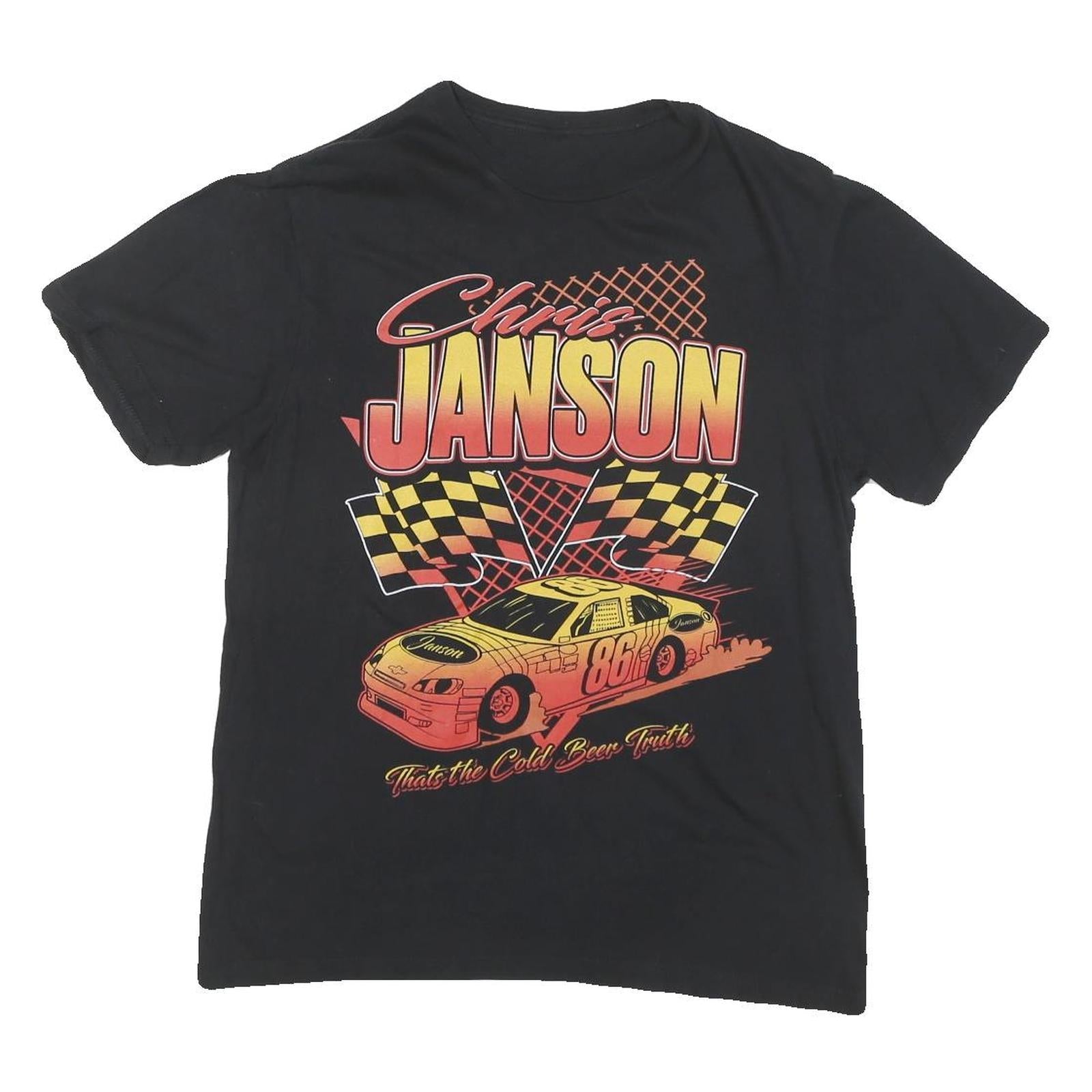 Buy Mens Black Chris Janson Graphic T-Shirt M Short Sleeve Crew Neck Racing Car Refurbished - $23.39 Mens Black Chris Janson Graphic T-Shirt M Short Sleeve Crew Neck Racing Car Refurbished - N/A refurbished available on Cerqular