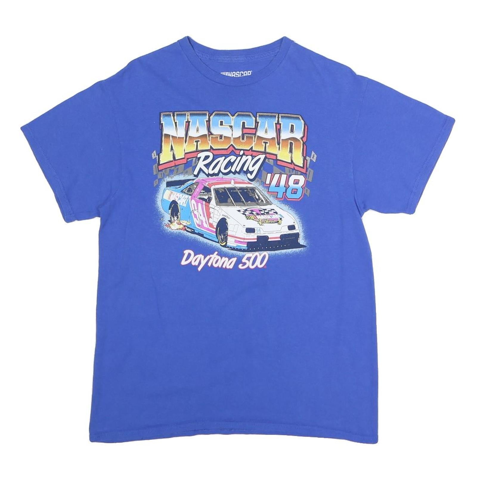 Buy NASCAR Mens Blue Racing Graphic T-Shirt M Short Sleeve Crew Neck Daytona 500 Refurbished - $32.49 NASCAR Mens Blue Racing Graphic T-Shirt M Short Sleeve Crew Neck Daytona 500 Refurbished - N/A refurbished available on Cerqular