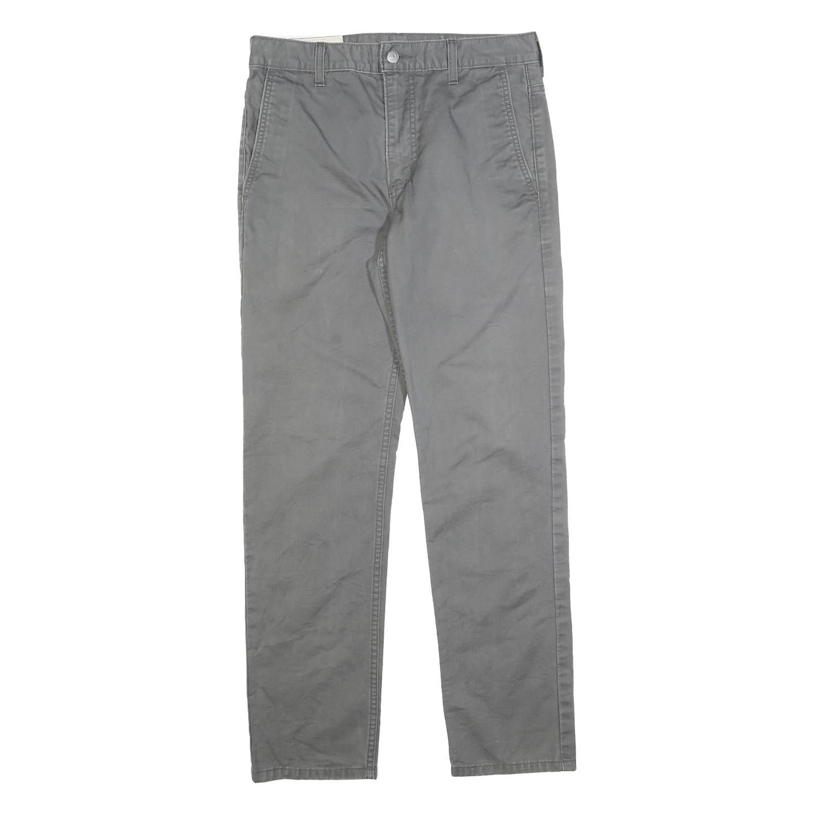 LEVI'S Mens Slim Grey Cotton Blend Slim Straight Trousers W30 L30 Casual Wear Refurbished - N/A refurbished available on Cerqular