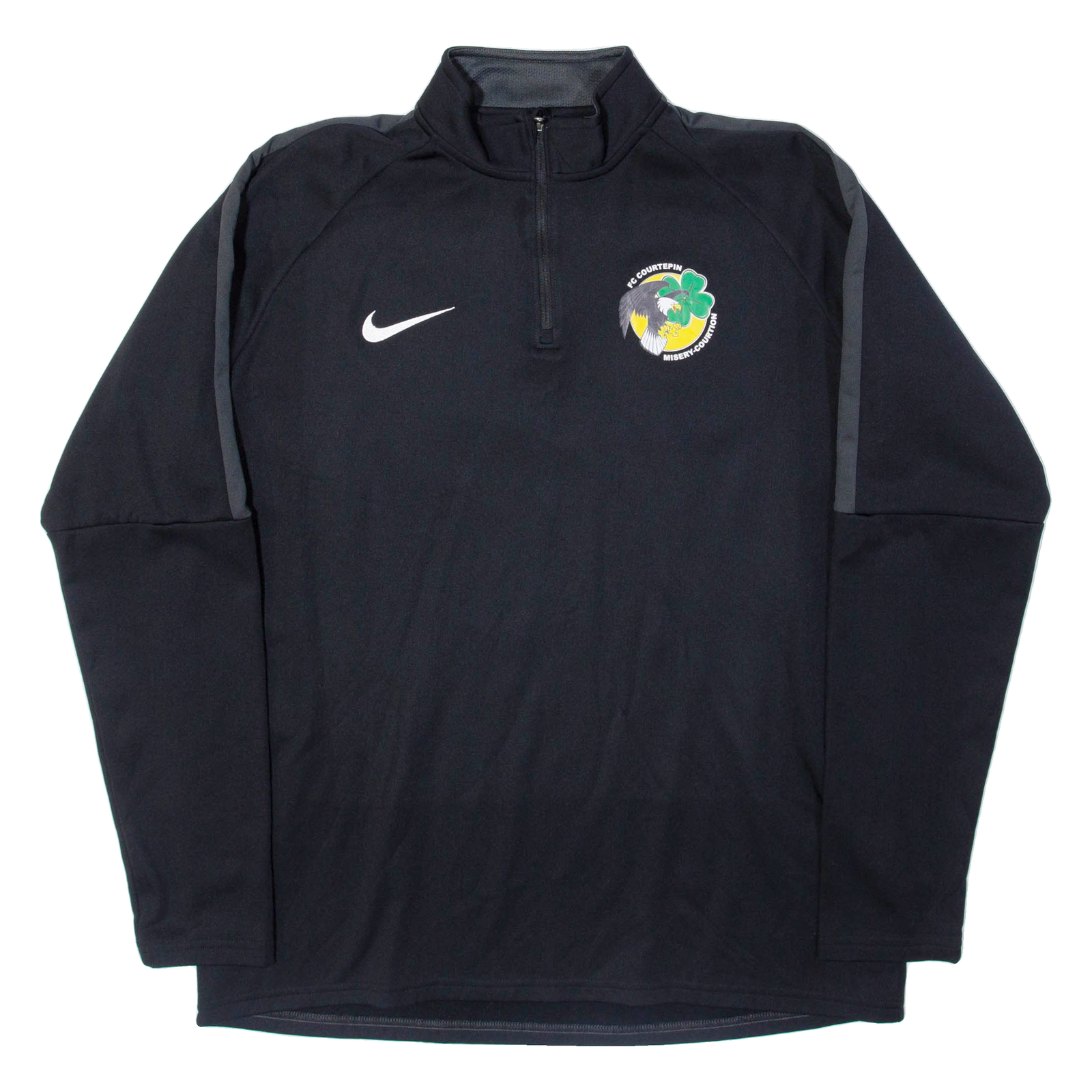 NIKE Fc Courtepin Mens Sweatshirt Black 1/4 Zip XL Refurbished - N/A refurbished available on Cerqular