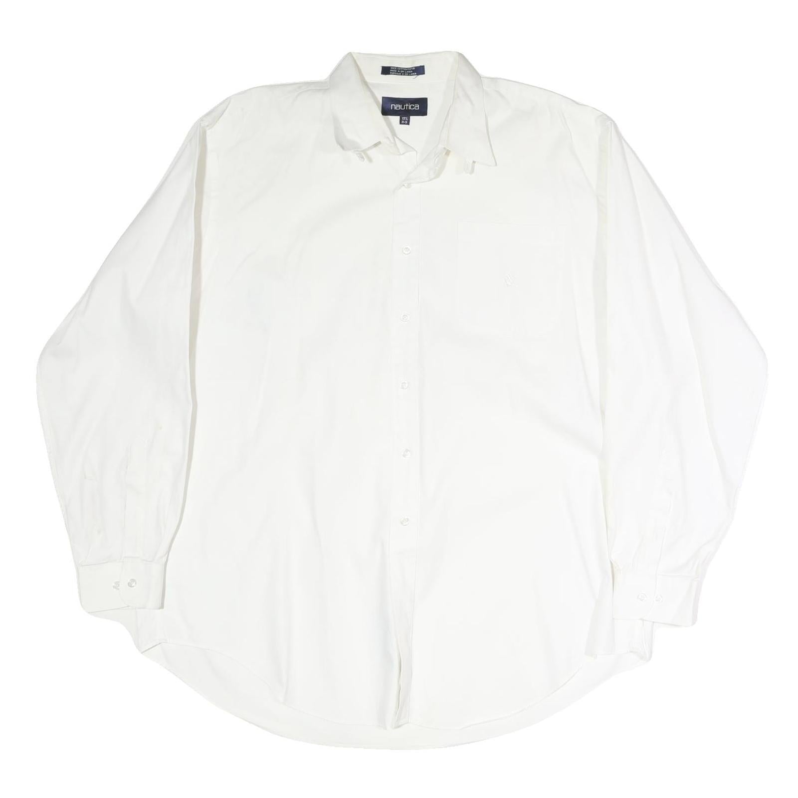 Buy NAUTICA Mens White 2XL Cotton Long Sleeve Shirt Classic Fit Button Closure Refurbished - $24.69 NAUTICA Mens White 2XL Cotton Long Sleeve Shirt Classic Fit Button Closure Refurbished - N/A refurbished available on Cerqular