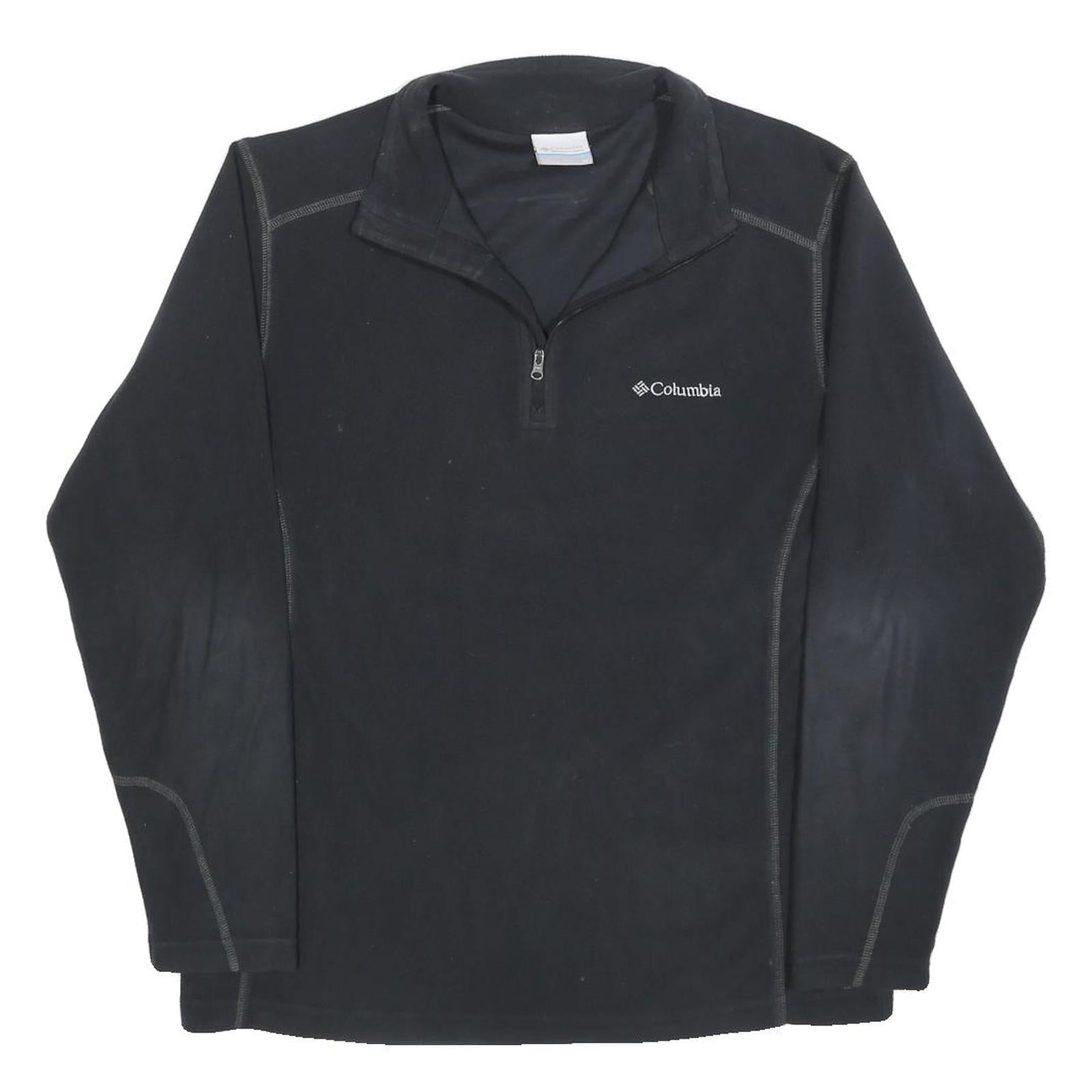 COLUMBIA Mens Black Pullover Outdoor Jumper Plain Regular Fit Polyester Knit M Refurbished - N/A refurbished available on Cerqular
