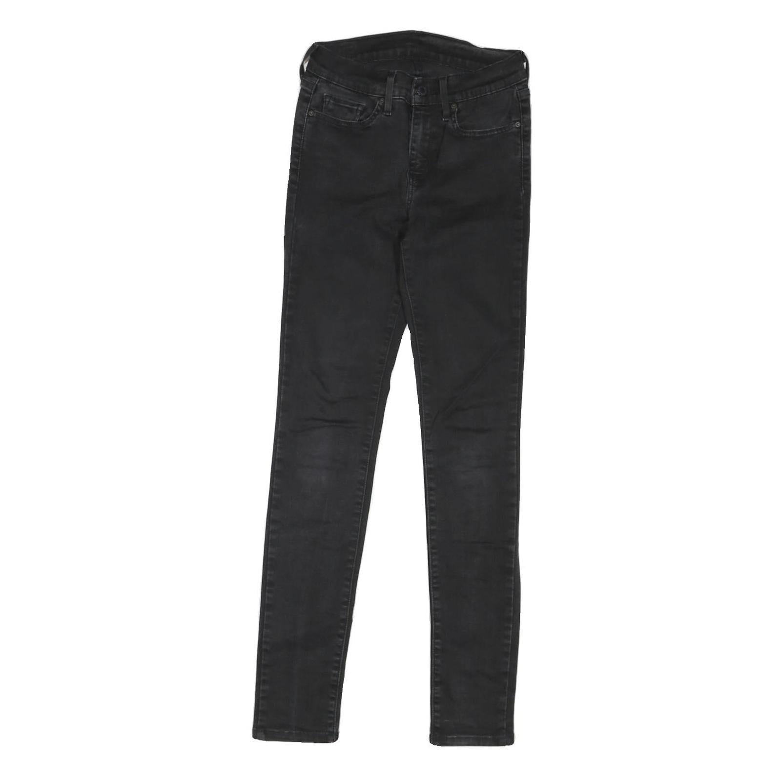 LEVI'S Womens Black Denim Regular Skinny Jeans W26 L29 Classic Fit Zip Closure Refurbished - N/A refurbished available on Cerqular