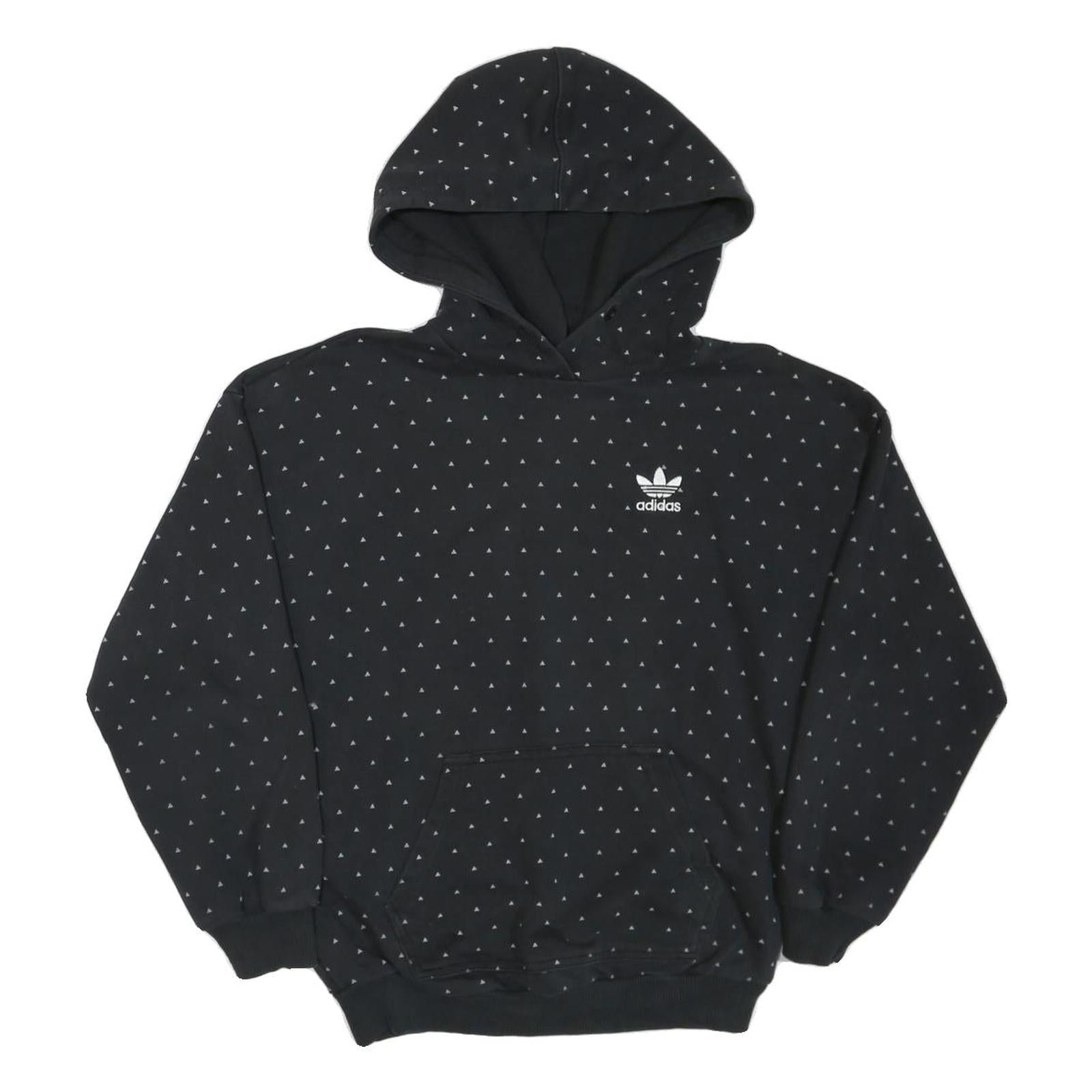 ADIDAS Womens Black Hoodie UK 6 Cotton Blend Hooded Sweatshirt Refurbished - N/A refurbished available on Cerqular