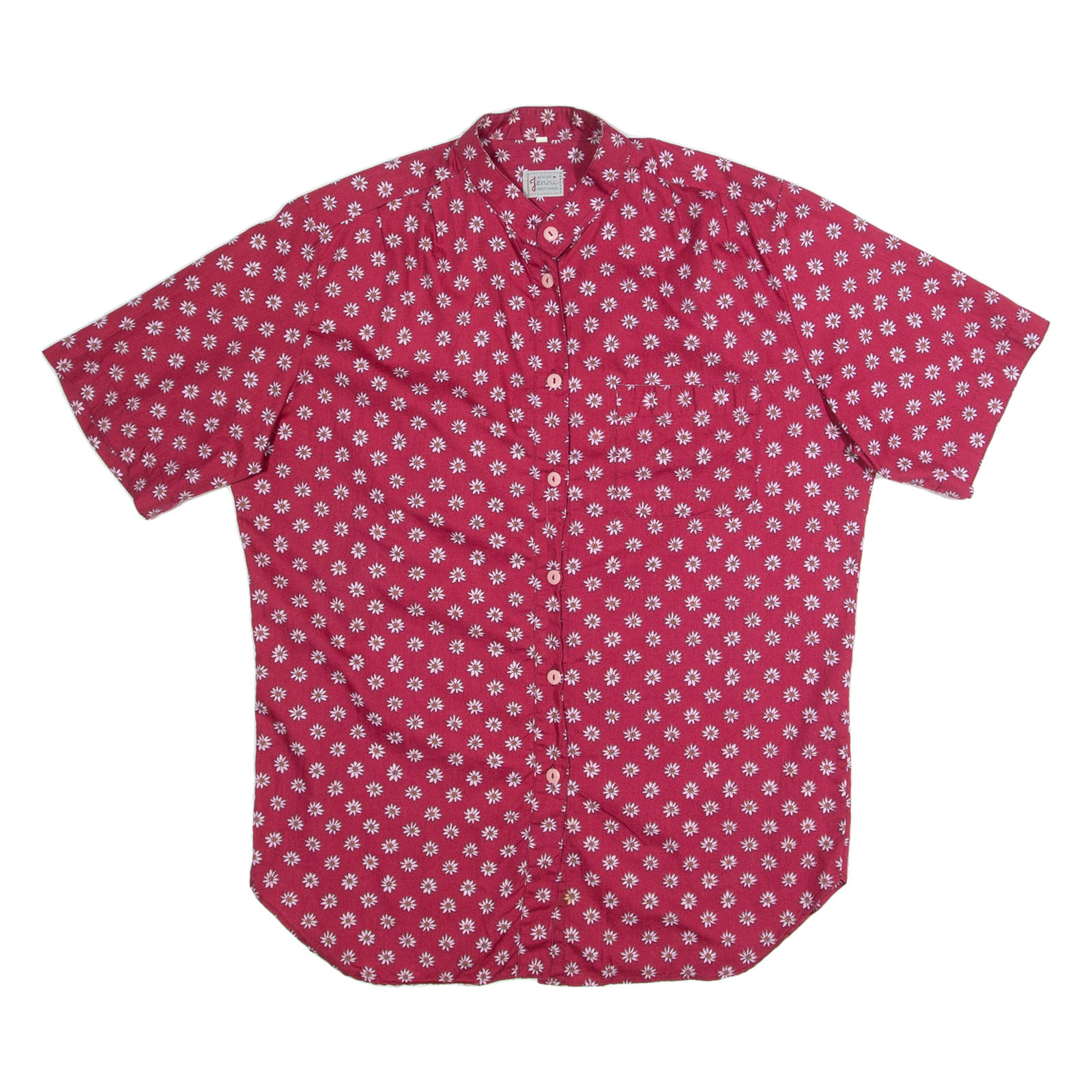 JENNI Womens Shirt Maroon 90s Floral L Refurbished - N/A refurbished available on Cerqular