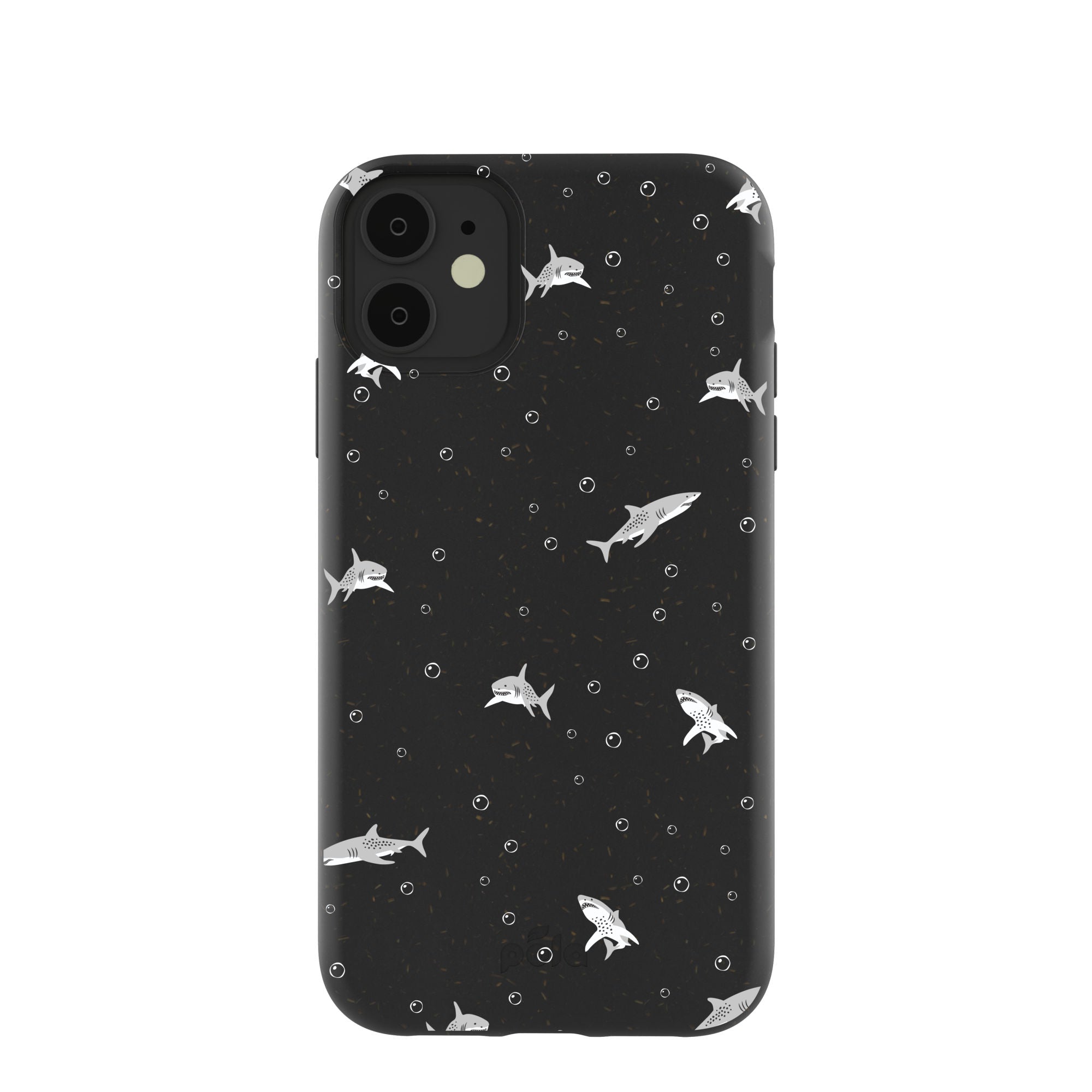 Black Lil Sharks iPhone 11 Case Refurbished - Pela Case refurbished available on Cerqular