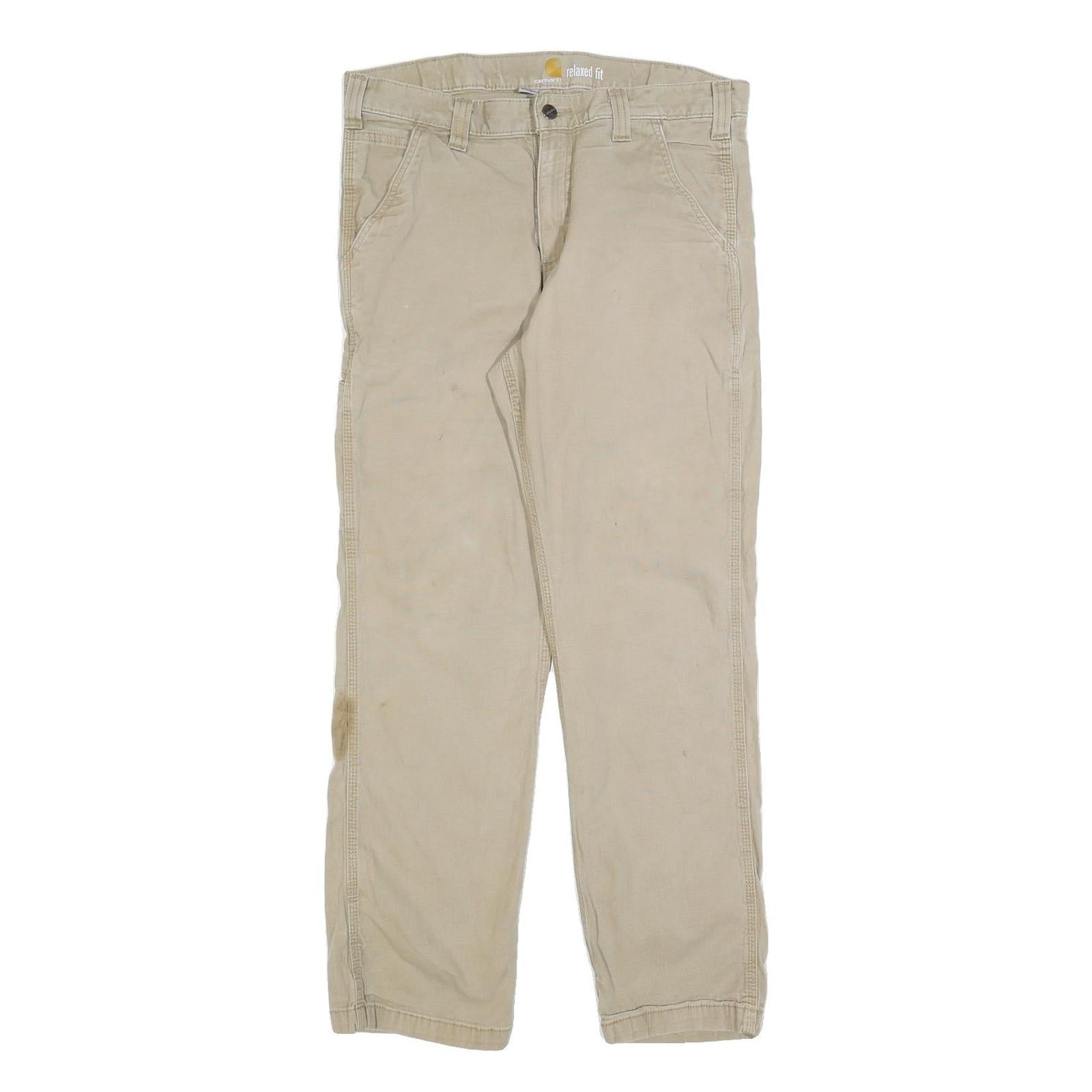 CARHARTT Mens Jeans Beige Relaxed Straight Denim W32 L30 Workwear Utility Refurbished - N/A refurbished available on Cerqular