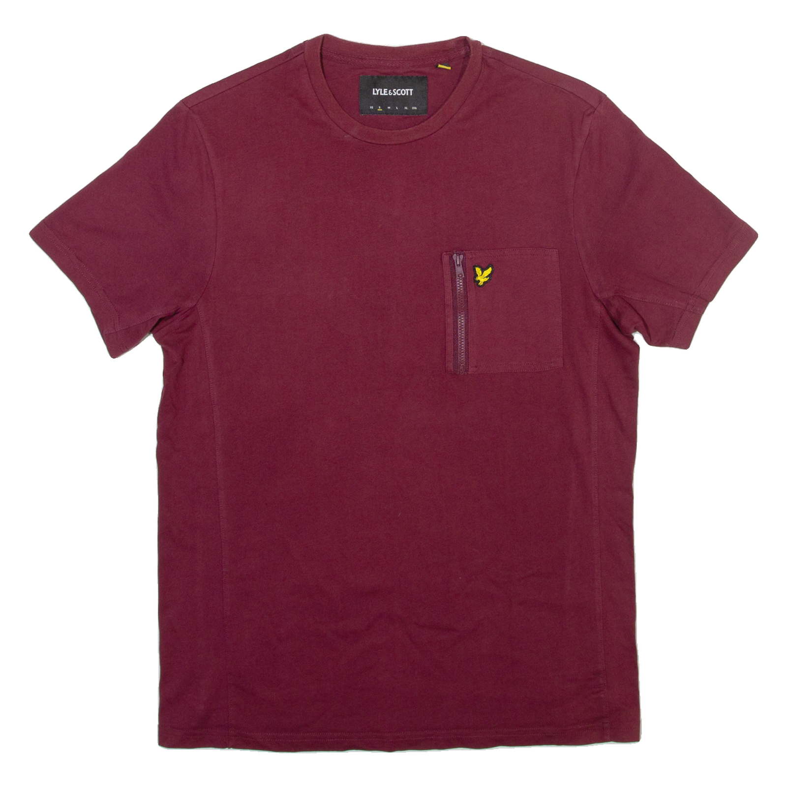 LYLE & SCOTT Mens T-Shirt Maroon Crew Neck S Refurbished - N/A refurbished available on Cerqular