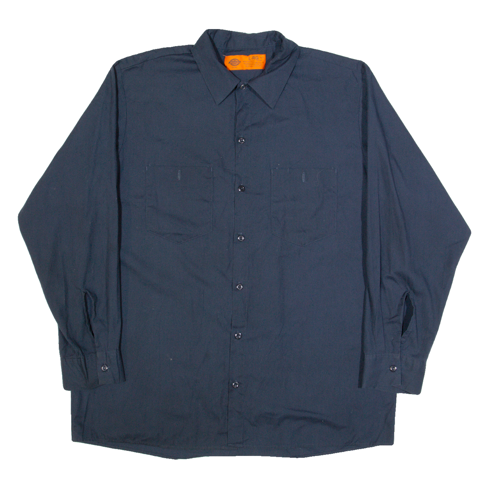 DICKIES Mens Worker Shirt Blue Long Sleeve L Refurbished - N/A refurbished available on Cerqular
