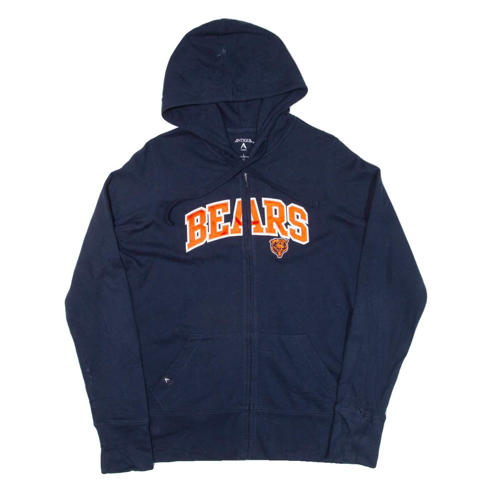 ANTIGUA Bears Womens Blue Hoodie Full Zip USA L Refurbished - N/A refurbished available on Cerqular