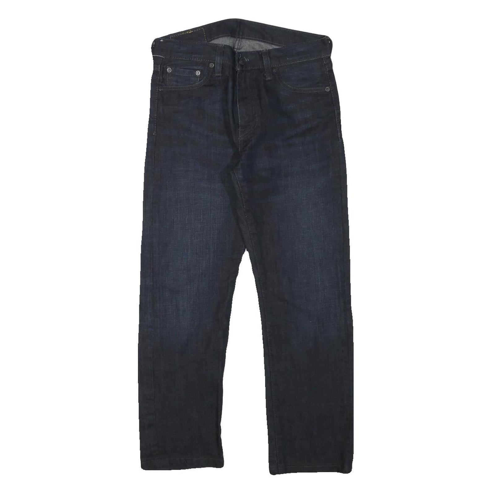 LEVI'S Mens Jeans Blue Regular Straight Denim Dark W29 L25 Classic Fit Zip Refurbished - N/A refurbished available on Cerqular