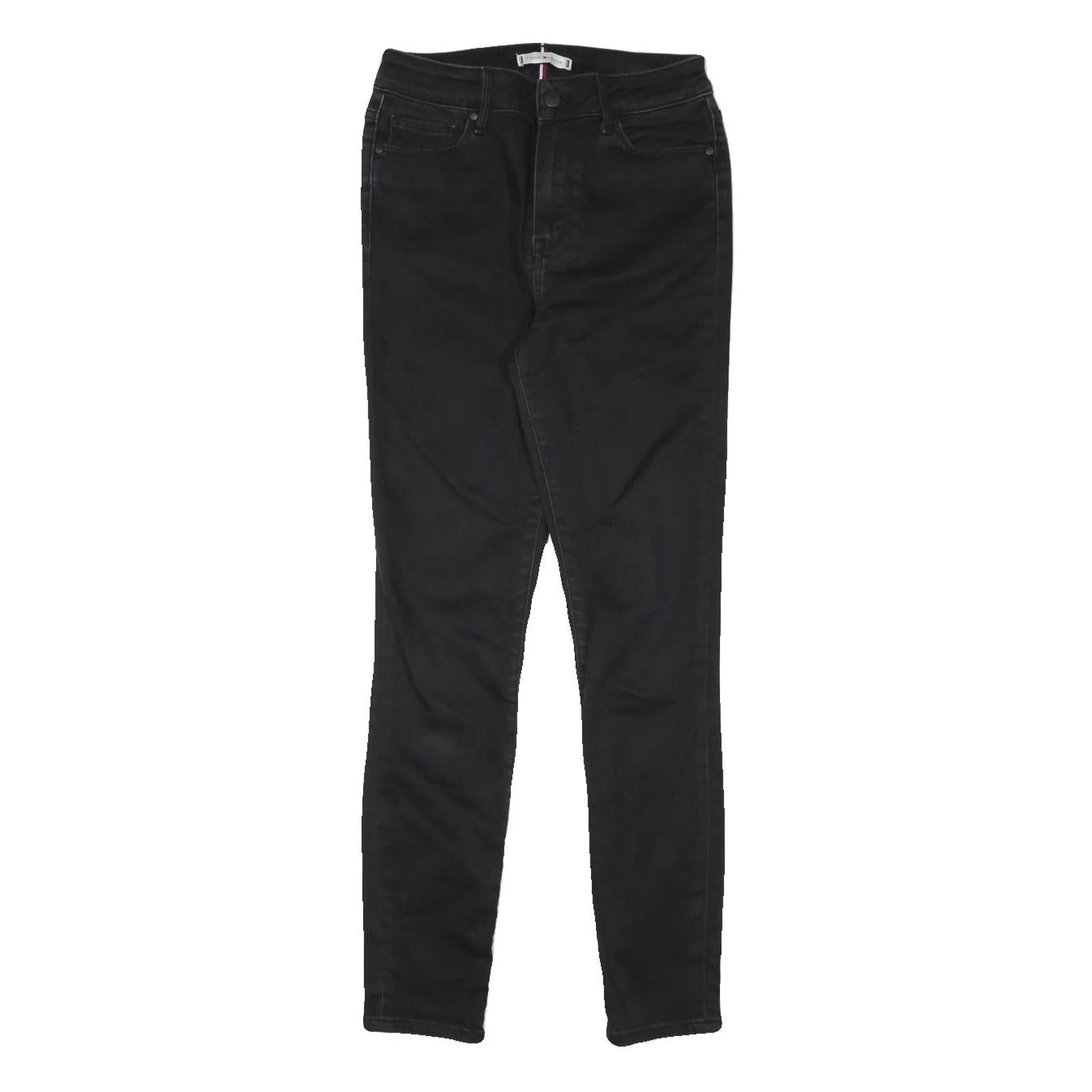TOMMY HILFIGER Womens Jeans Black Slim Skinny Denim Medium W25 L27 Stylish Zip Refurbished - N/A refurbished available on Cerqular