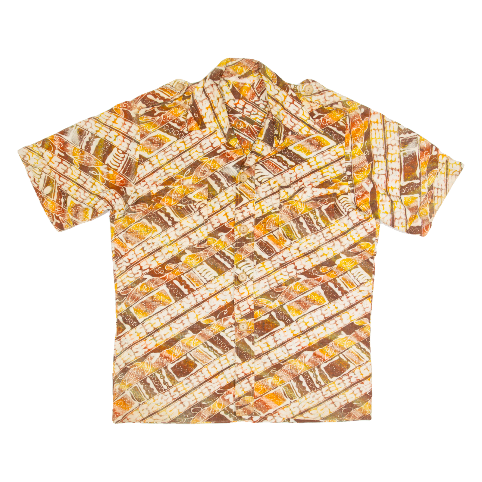 Mens Shirt Orange 90s Striped M Refurbished - N/A refurbished available on Cerqular
