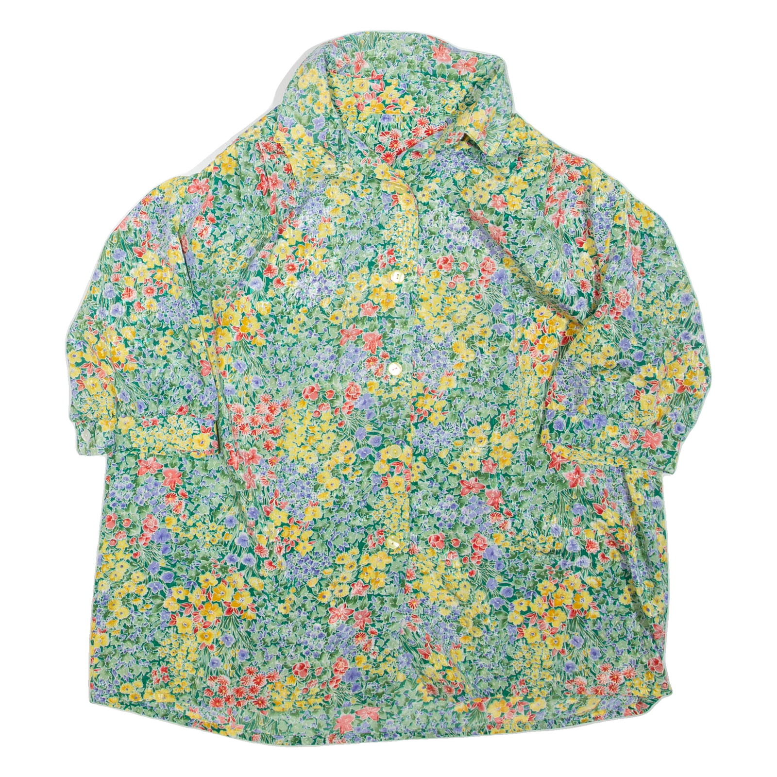 Buy Womens Printed Shirt Green Collared Floral L Refurbished - $15.59 Womens Printed Shirt Green Collared Floral L Refurbished - N/A refurbished available on Cerqular