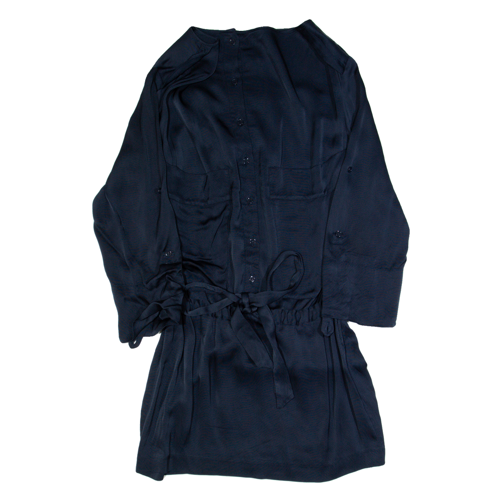 REISS Womens Day Dress Blue Viscose Long Sleeve Short UK 6 Refurbished - N/A refurbished available on Cerqular