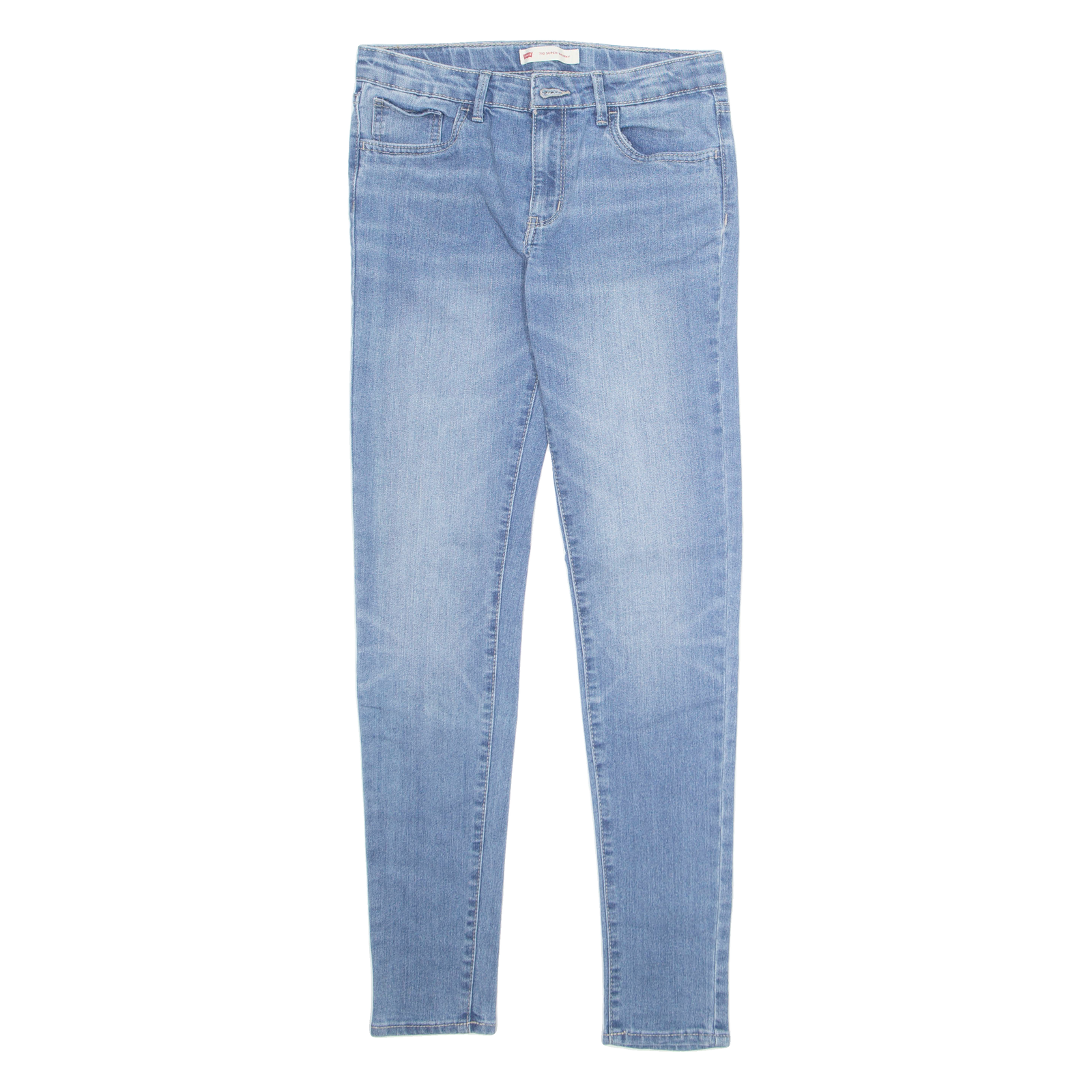 LEVI'S 710 Womens Jeans Blue Regular Skinny Stone Wash W28 L29 Refurbished - N/A refurbished available on Cerqular